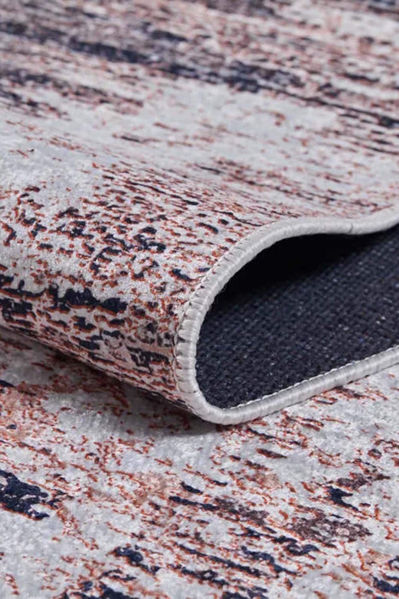 Yara Turkish Distressed Abstract Blush Pink & Green Rug