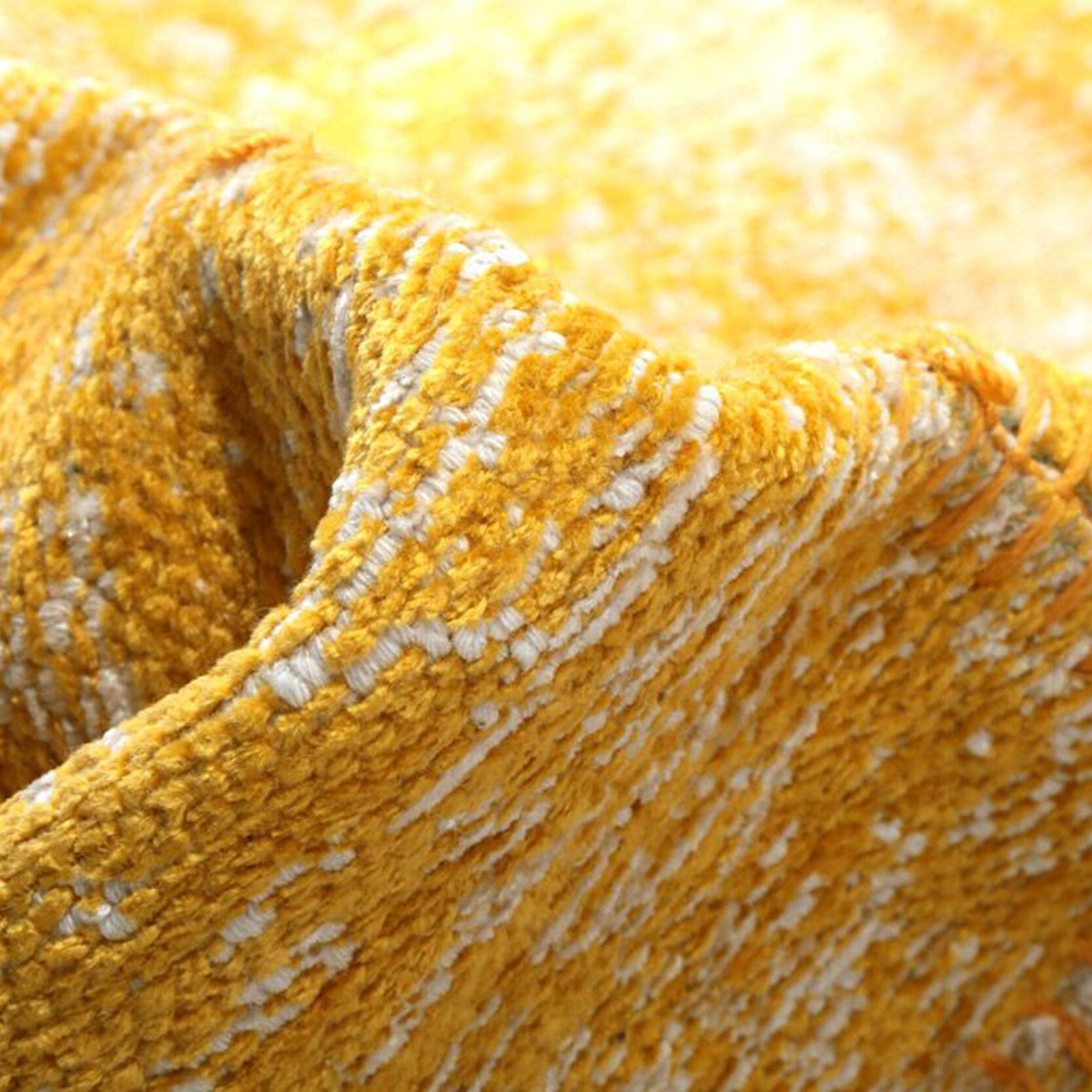 Ersilia Yellow Distressed Patchwork Vintage Rug