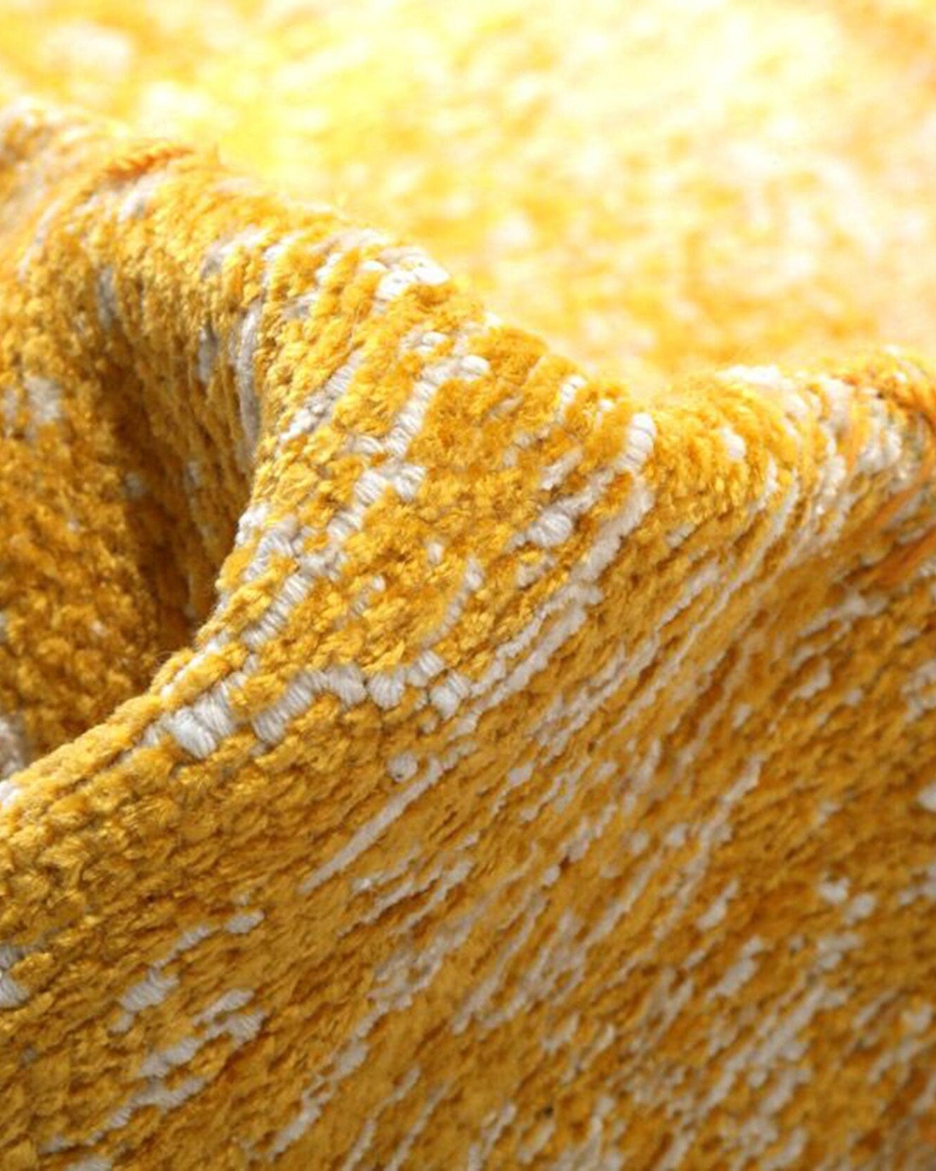 Ersilia Yellow Distressed Patchwork Vintage Rug