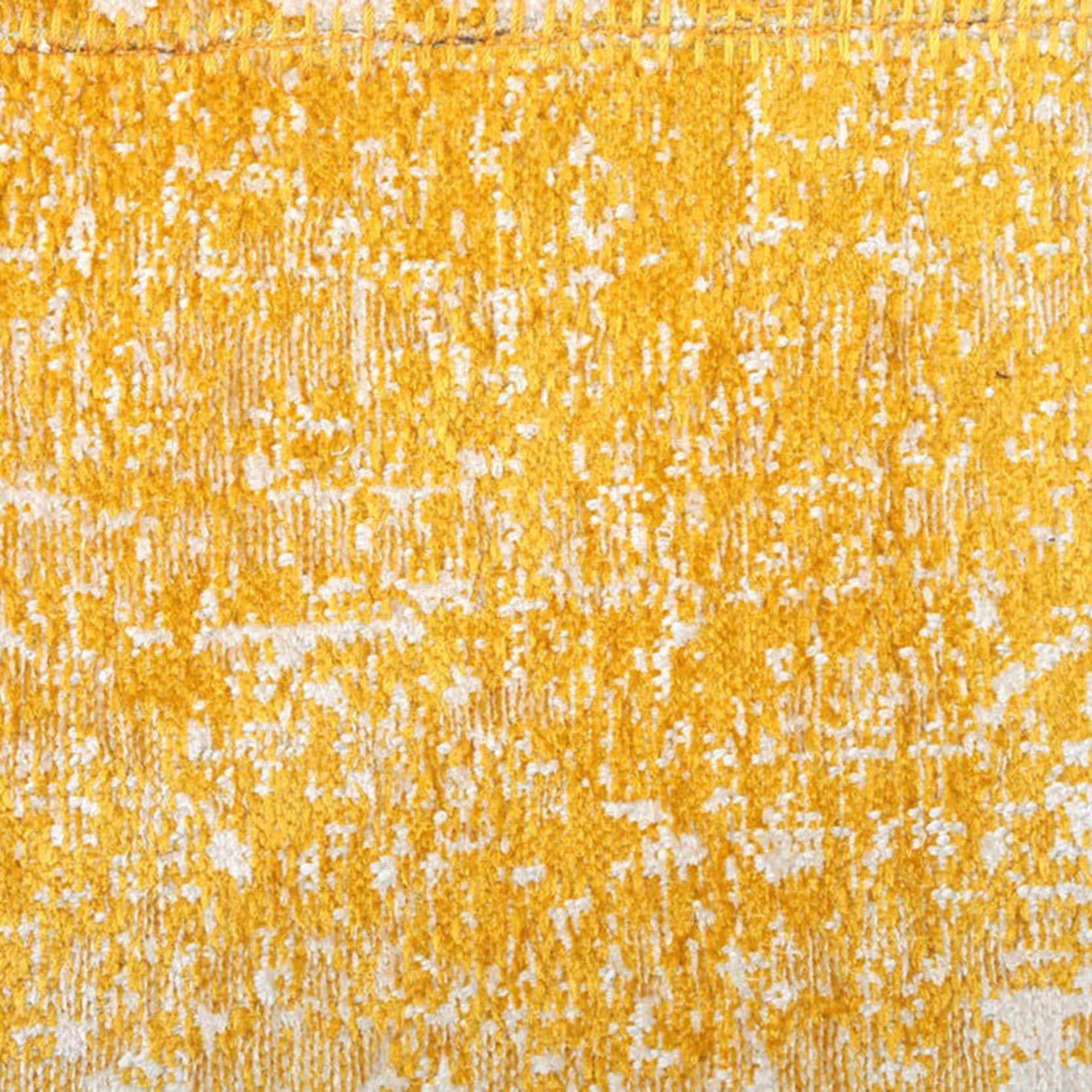 Ersilia Yellow Distressed Patchwork Vintage Rug