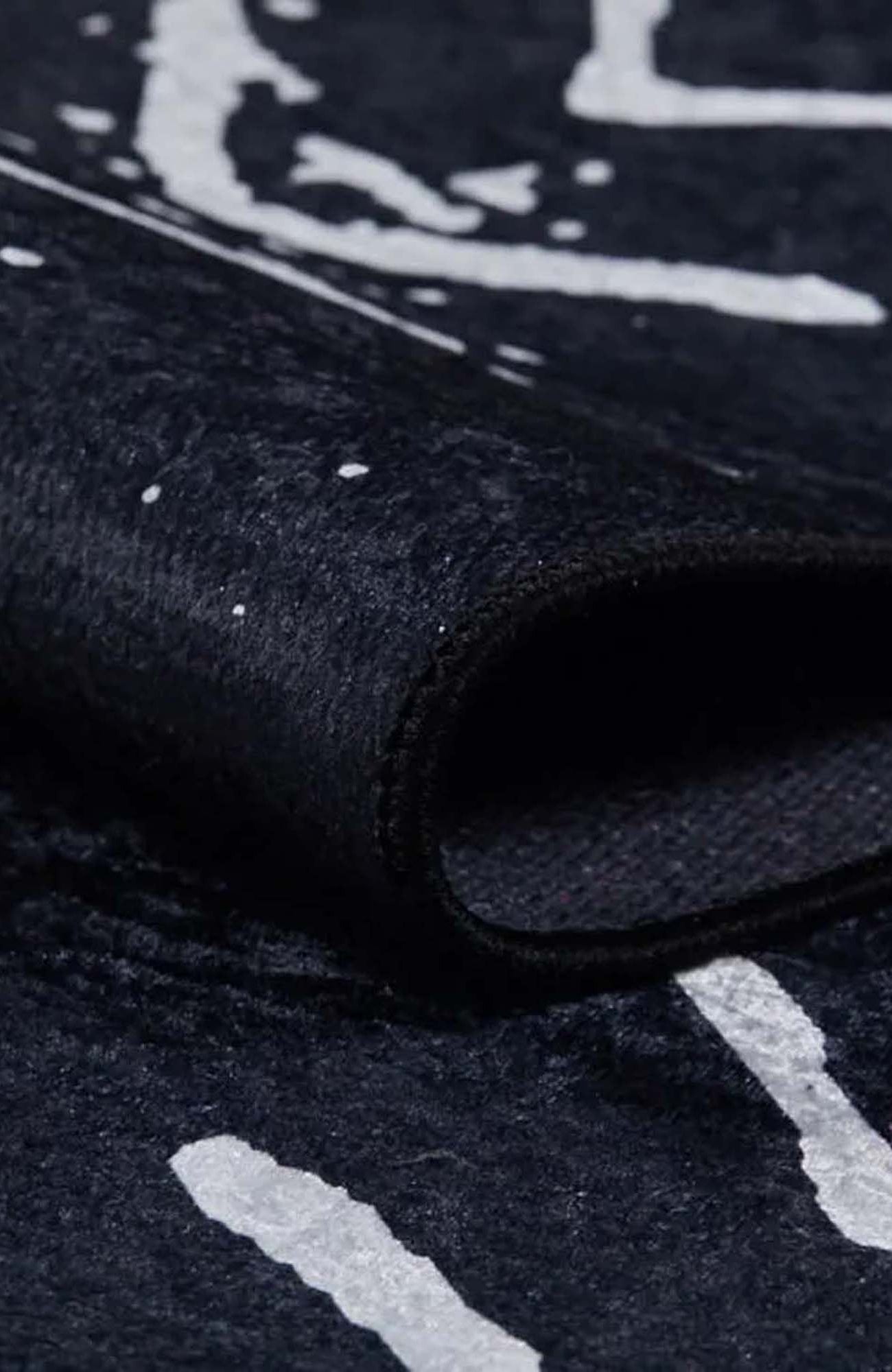 Zagra Moroccan White Black Rug