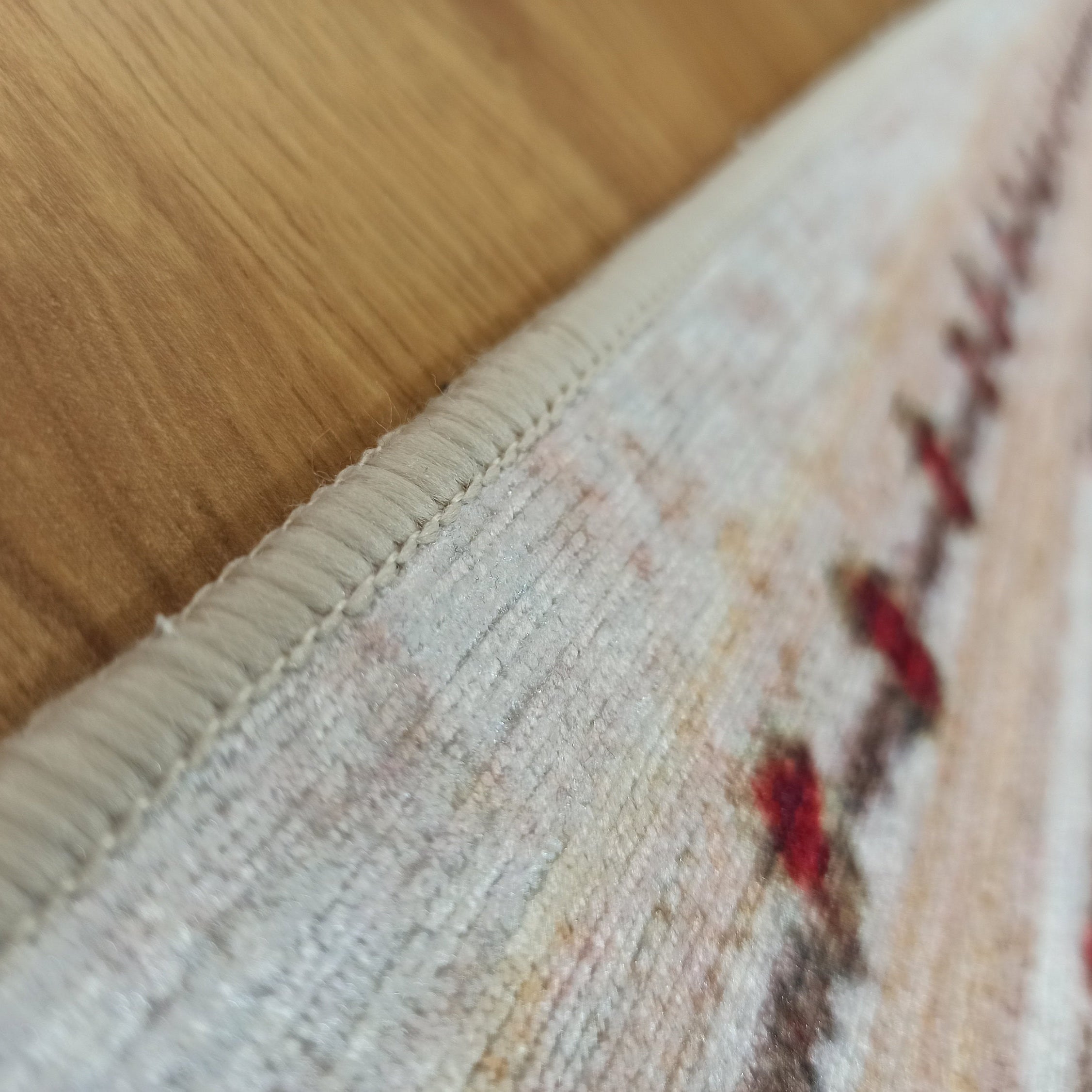 Zanan Rug Turkish Beige Ivory Vintage Colorful Pattern Rug