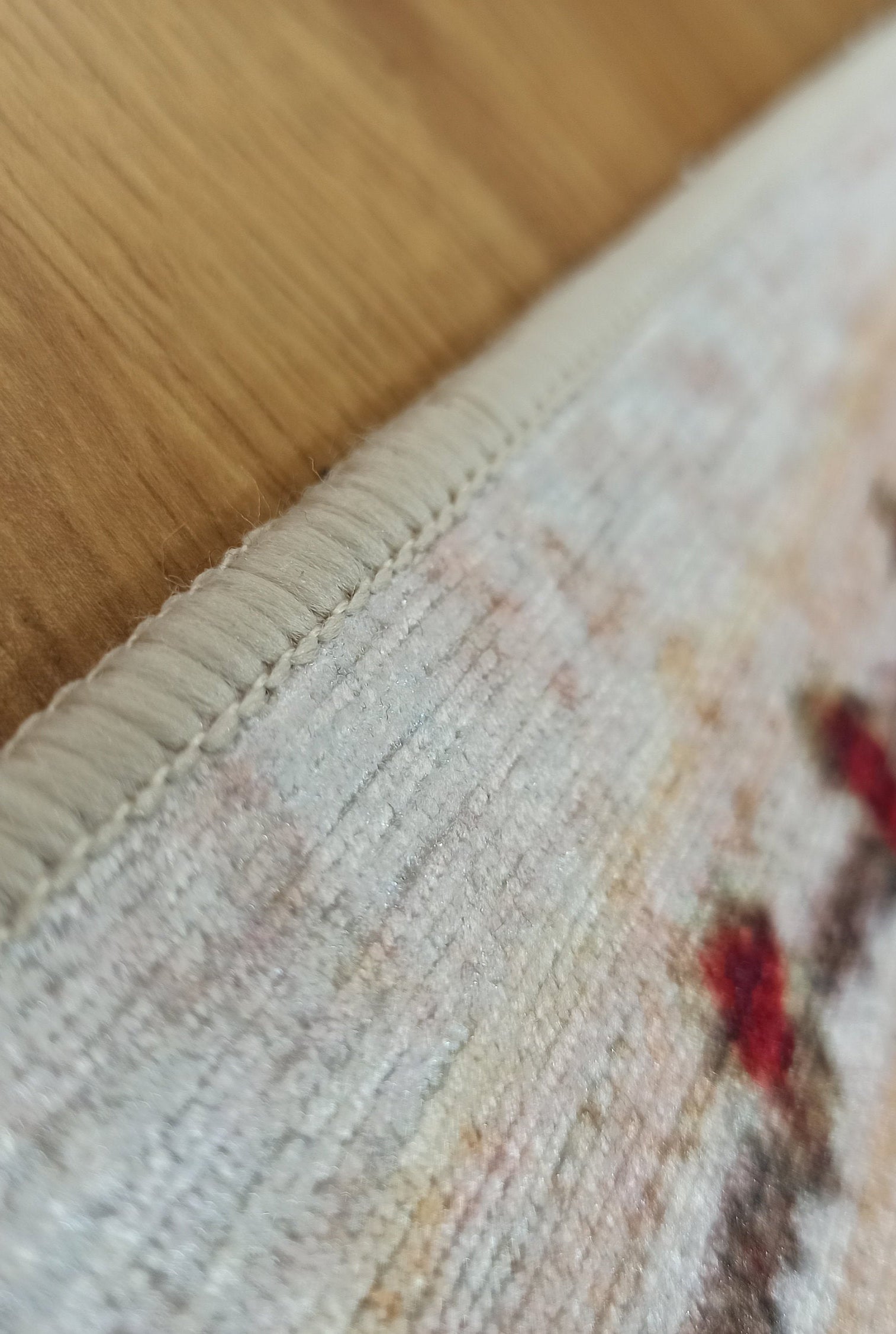 Zanan Rug Turkish Beige Ivory Vintage Colorful Pattern Rug