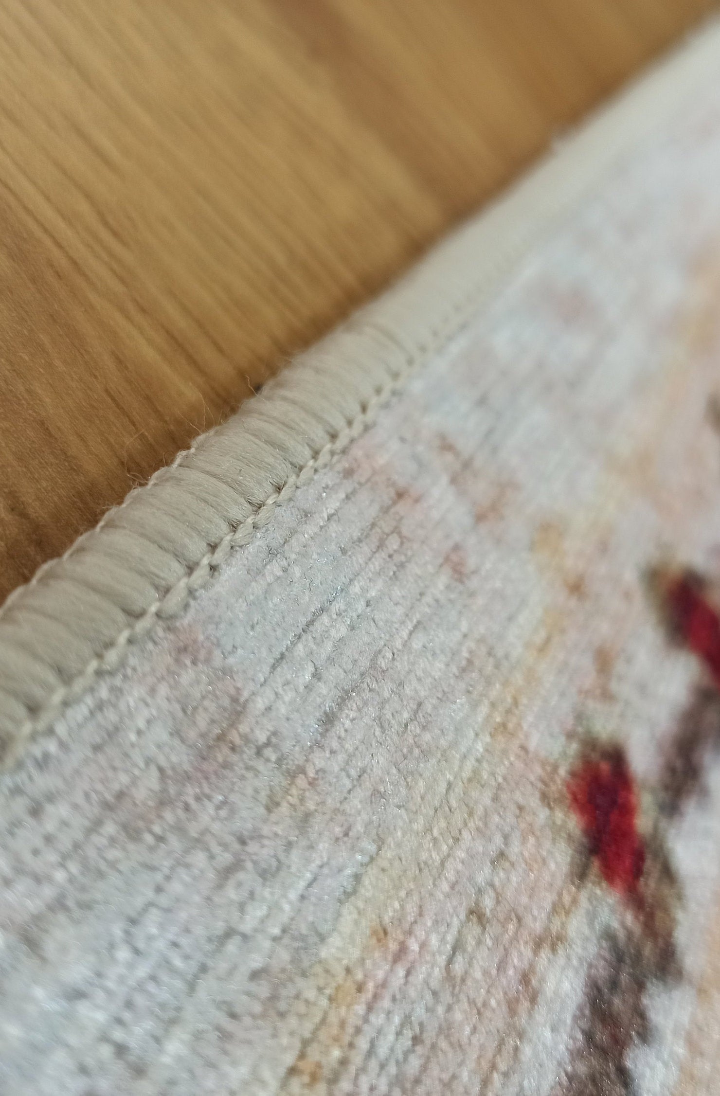 Zanan Rug Turkish Beige Ivory Vintage Colorful Pattern Rug