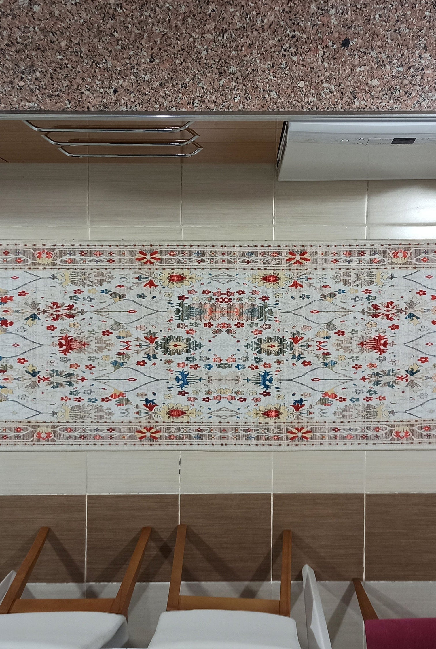 Zanan Rug Turkish Beige Ivory Vintage Colorful Pattern Rug