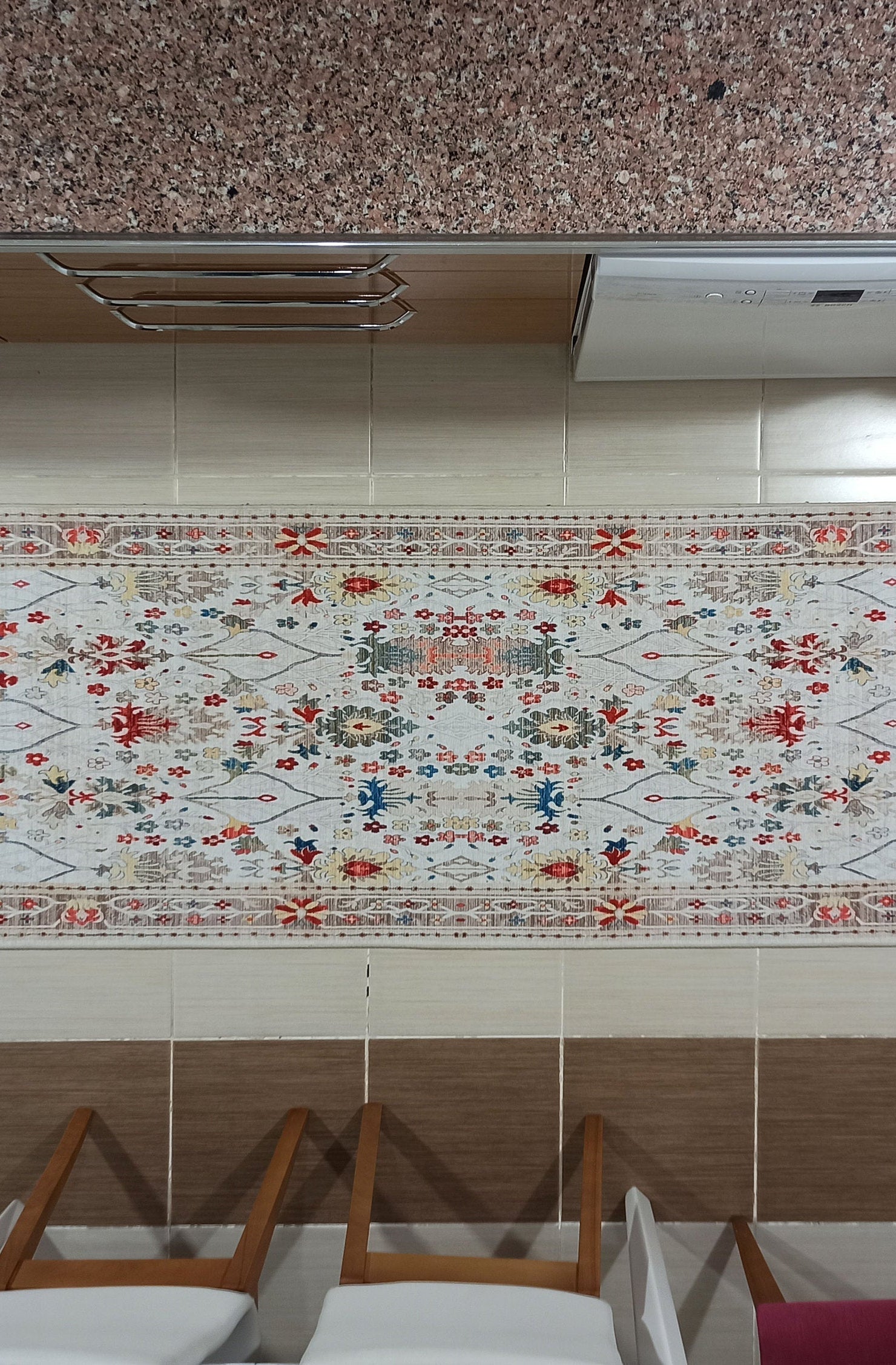 Zanan Rug Turkish Beige Ivory Vintage Colorful Pattern Rug