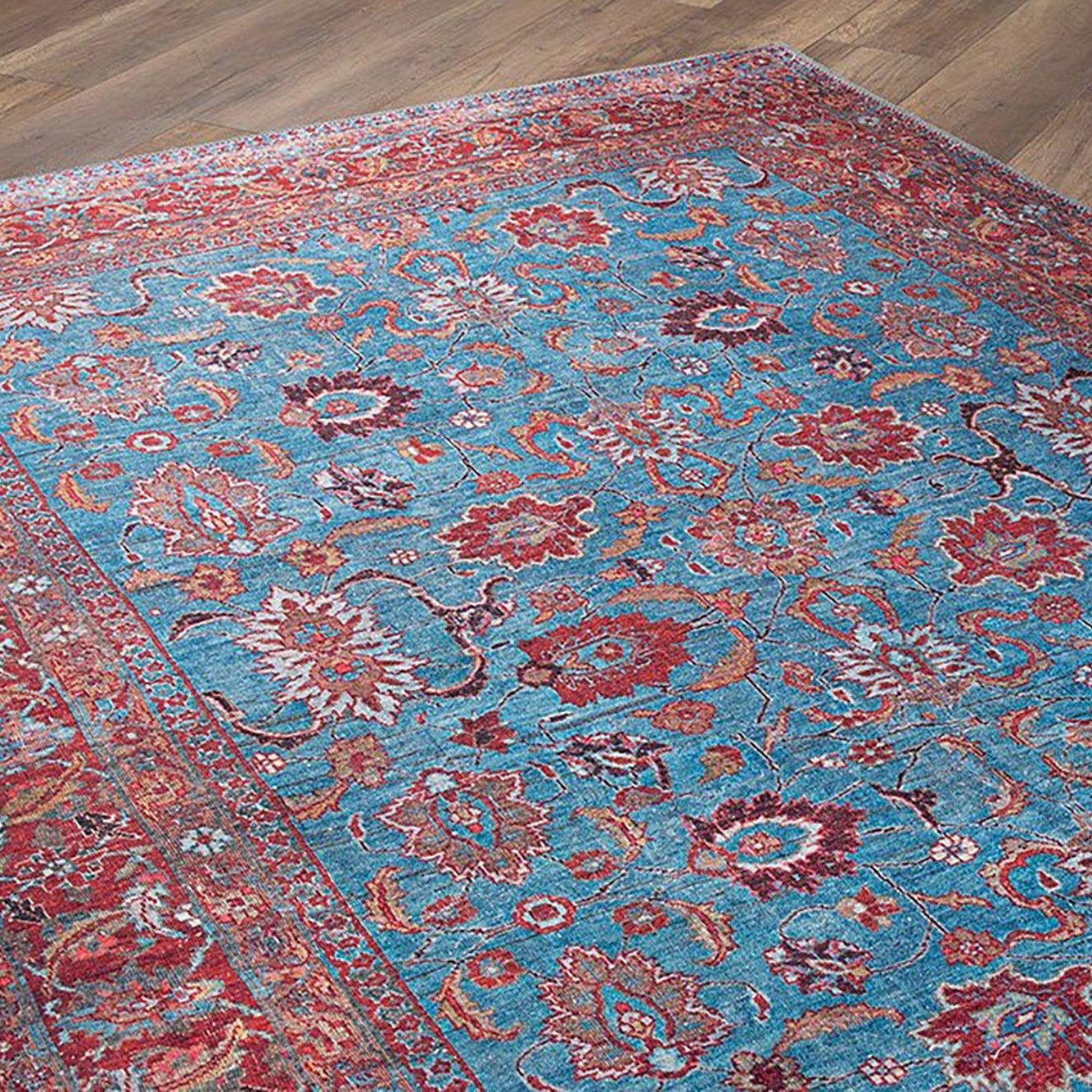 Zara Rug Persian Teal Red Rug Floral Rug