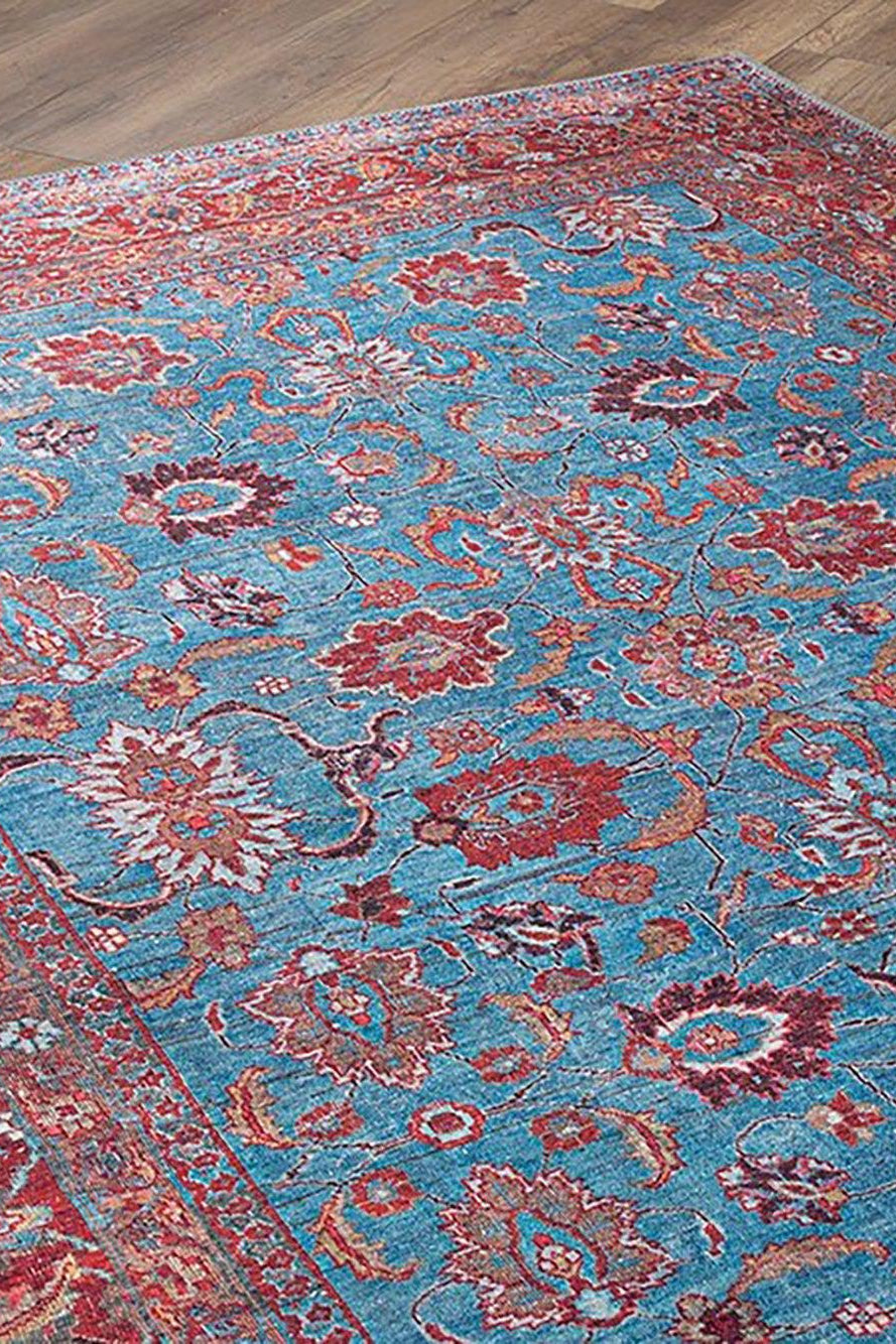 Zara Rug Persian Teal Red Rug Floral Rug