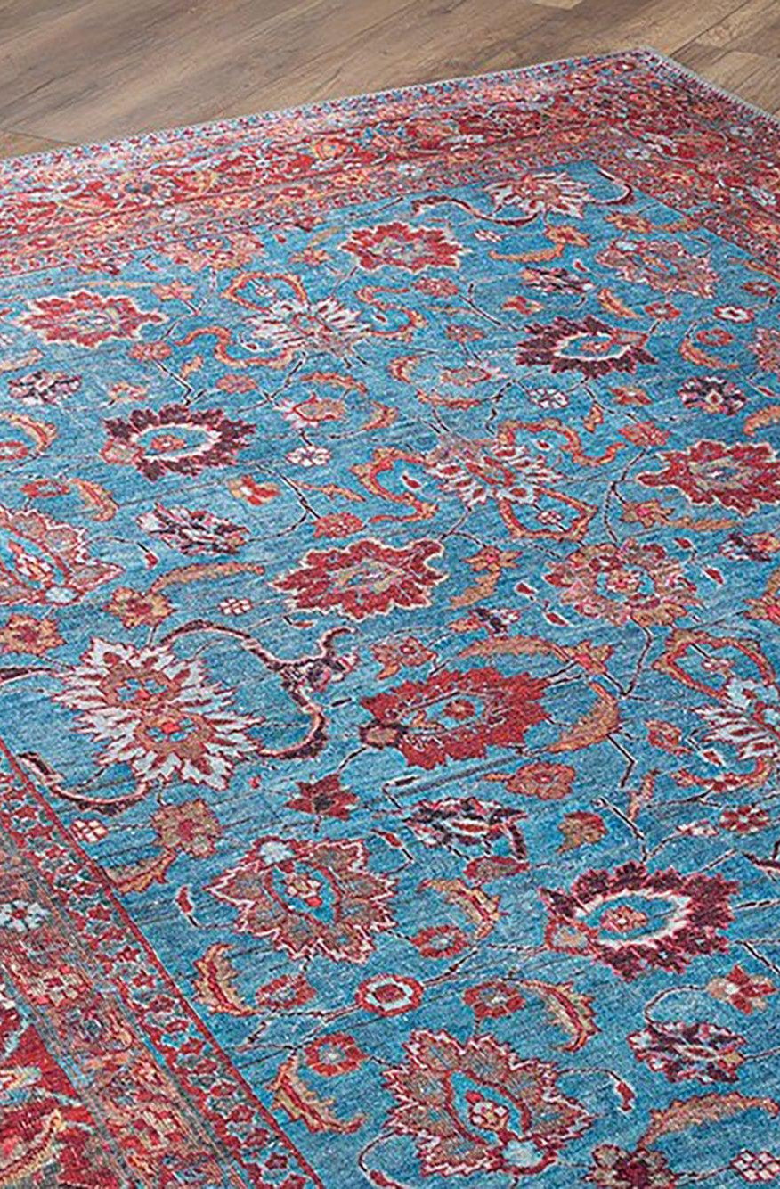 Zara Rug Persian Teal Red Rug Floral Rug