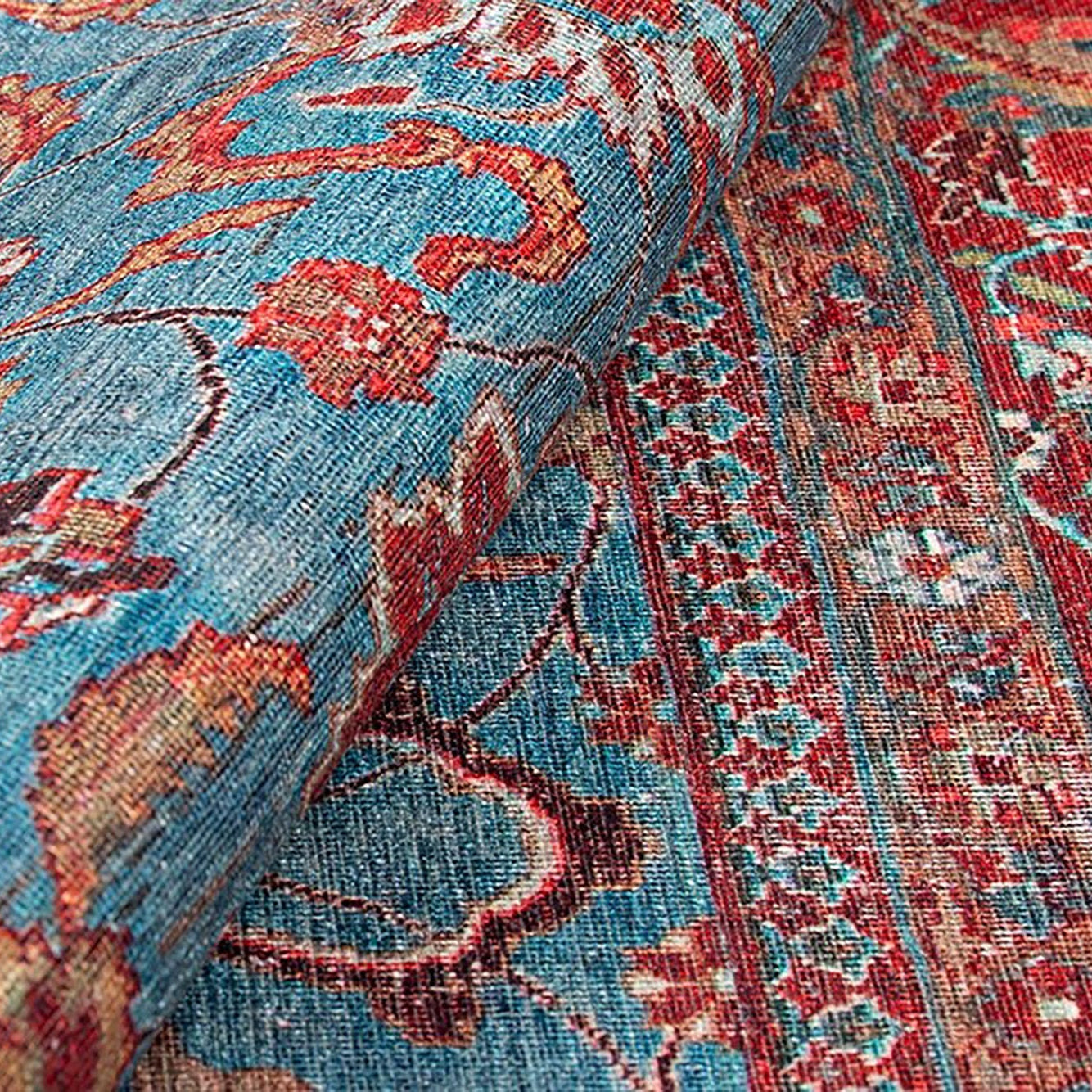 Zara Rug Persian Teal Red Rug Floral Rug