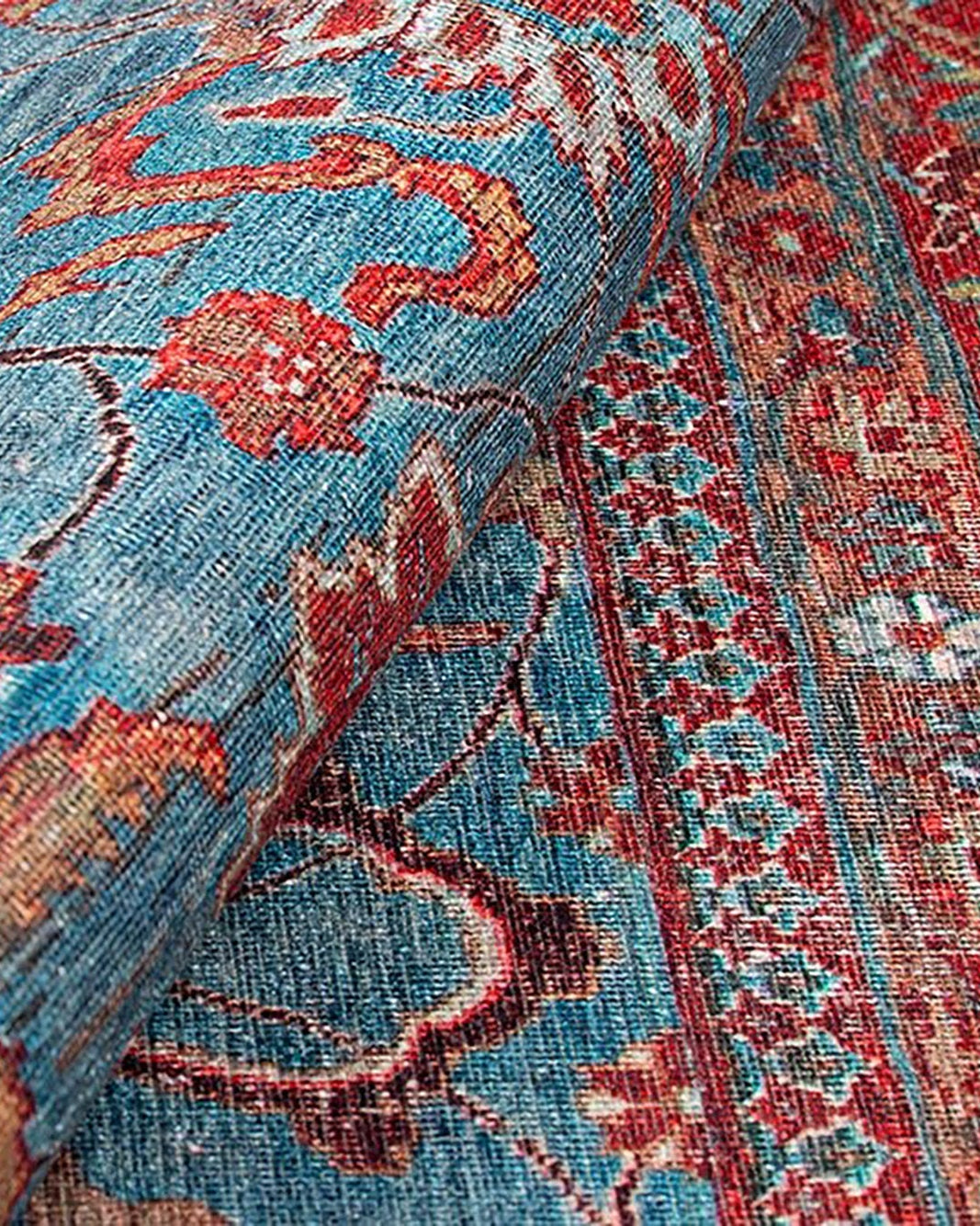 Zara Rug Persian Teal Red Rug Floral Rug