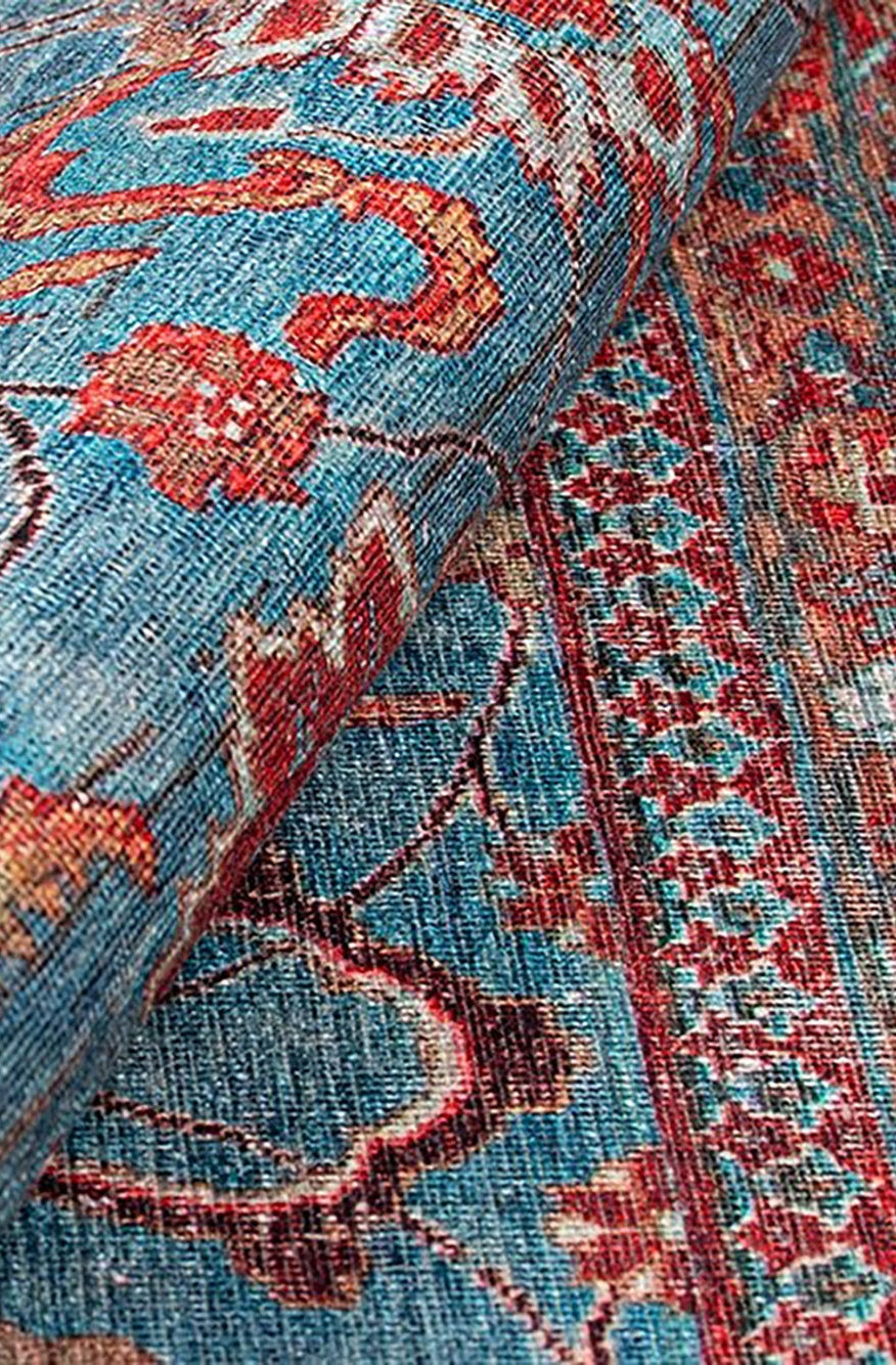 Zara Rug Persian Teal Red Rug Floral Rug