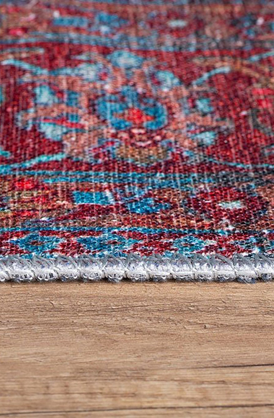 Zara Rug Persian Teal Red Rug Floral Rug