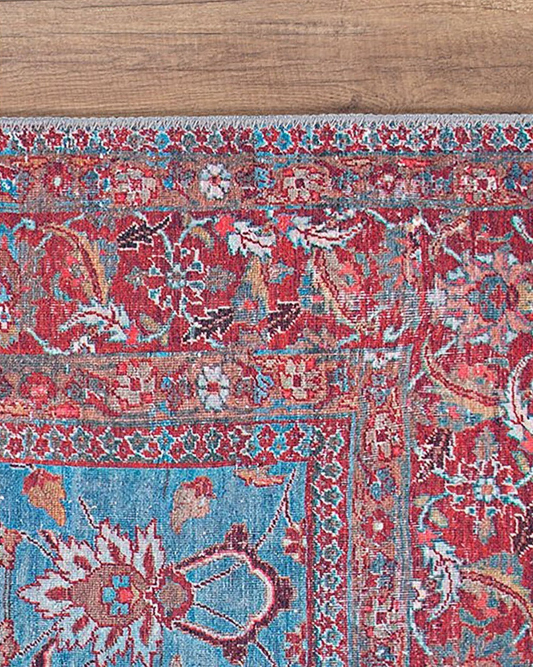 Zara Rug Persian Teal Red Rug Floral Rug