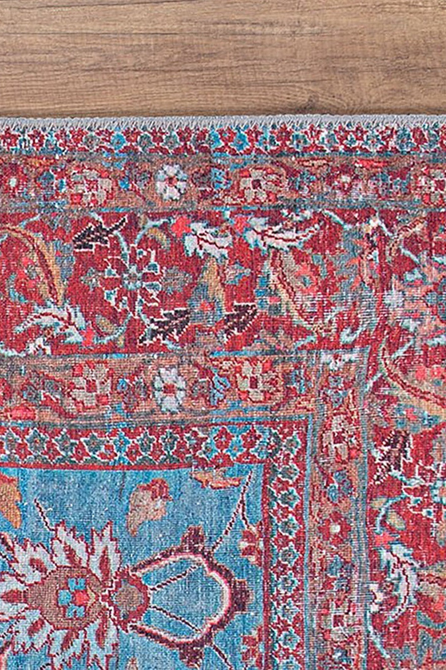 Zara Rug Persian Teal Red Rug Floral Rug