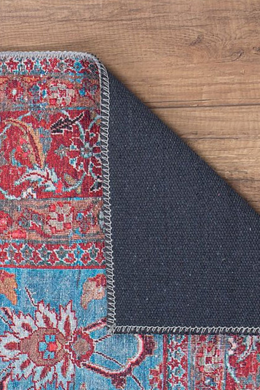 Zara Rug Persian Teal Red Rug Floral Rug