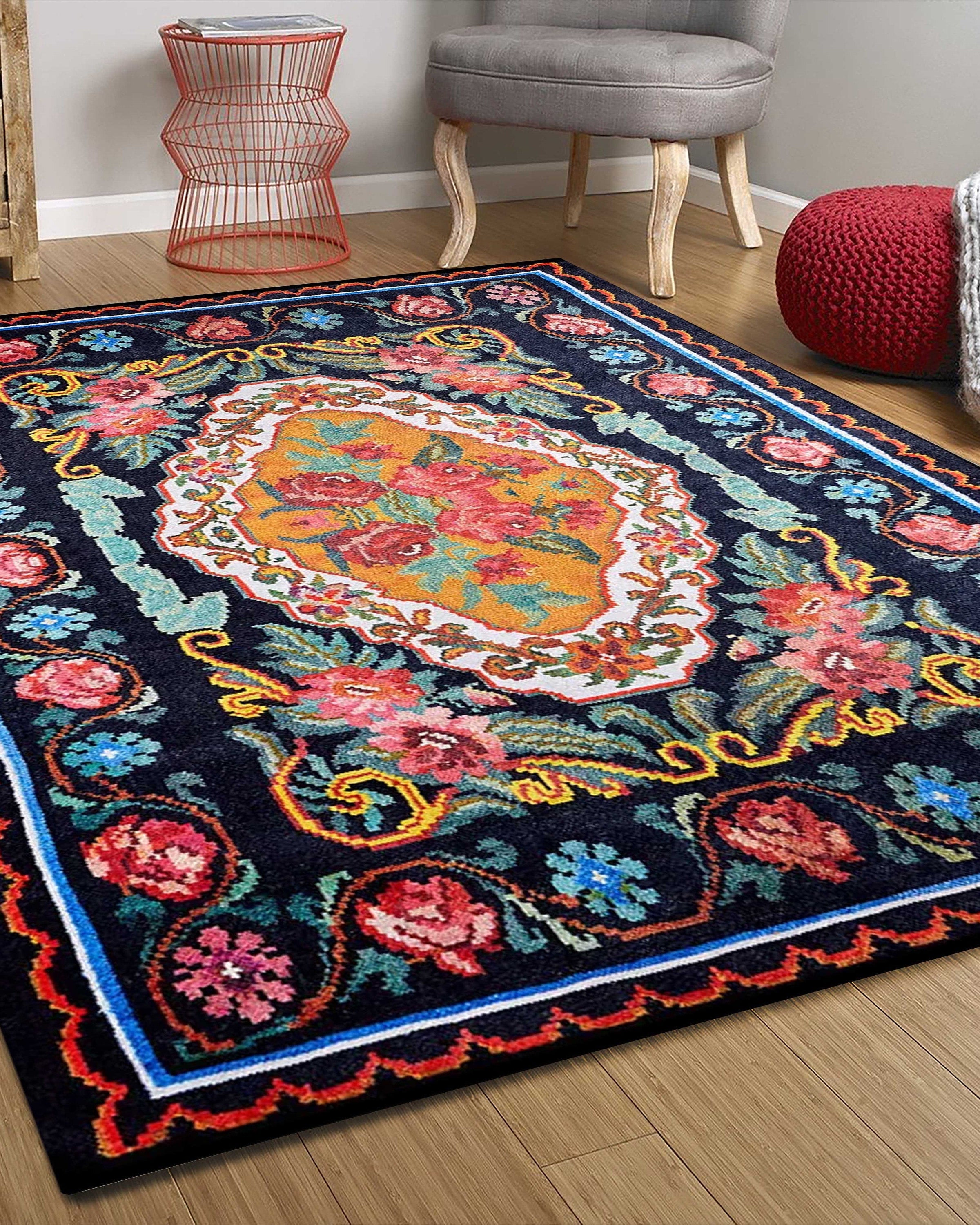 Zarka Turkish Colorful Karabagh Rug