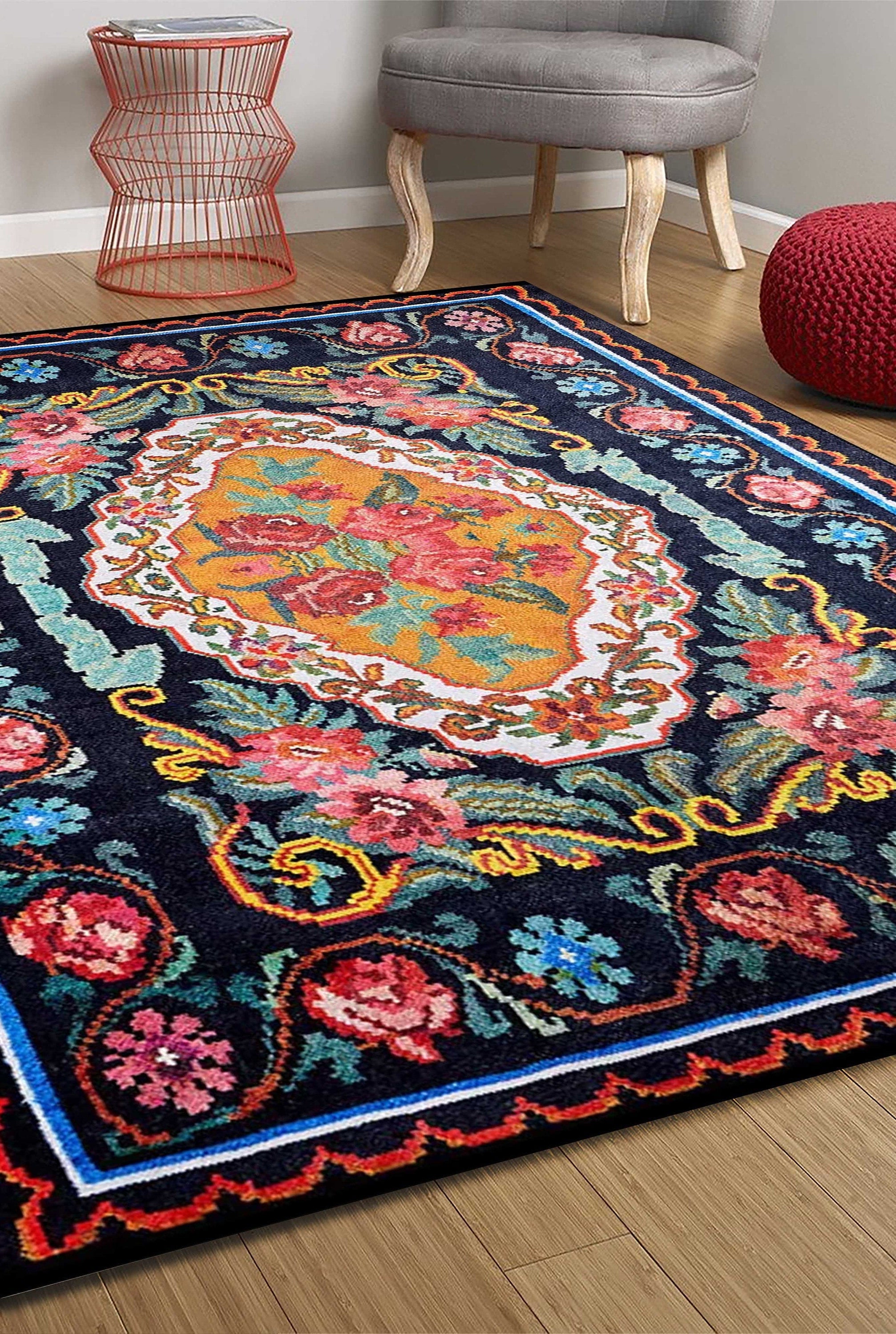 Zarka Turkish Colorful Karabagh Rug
