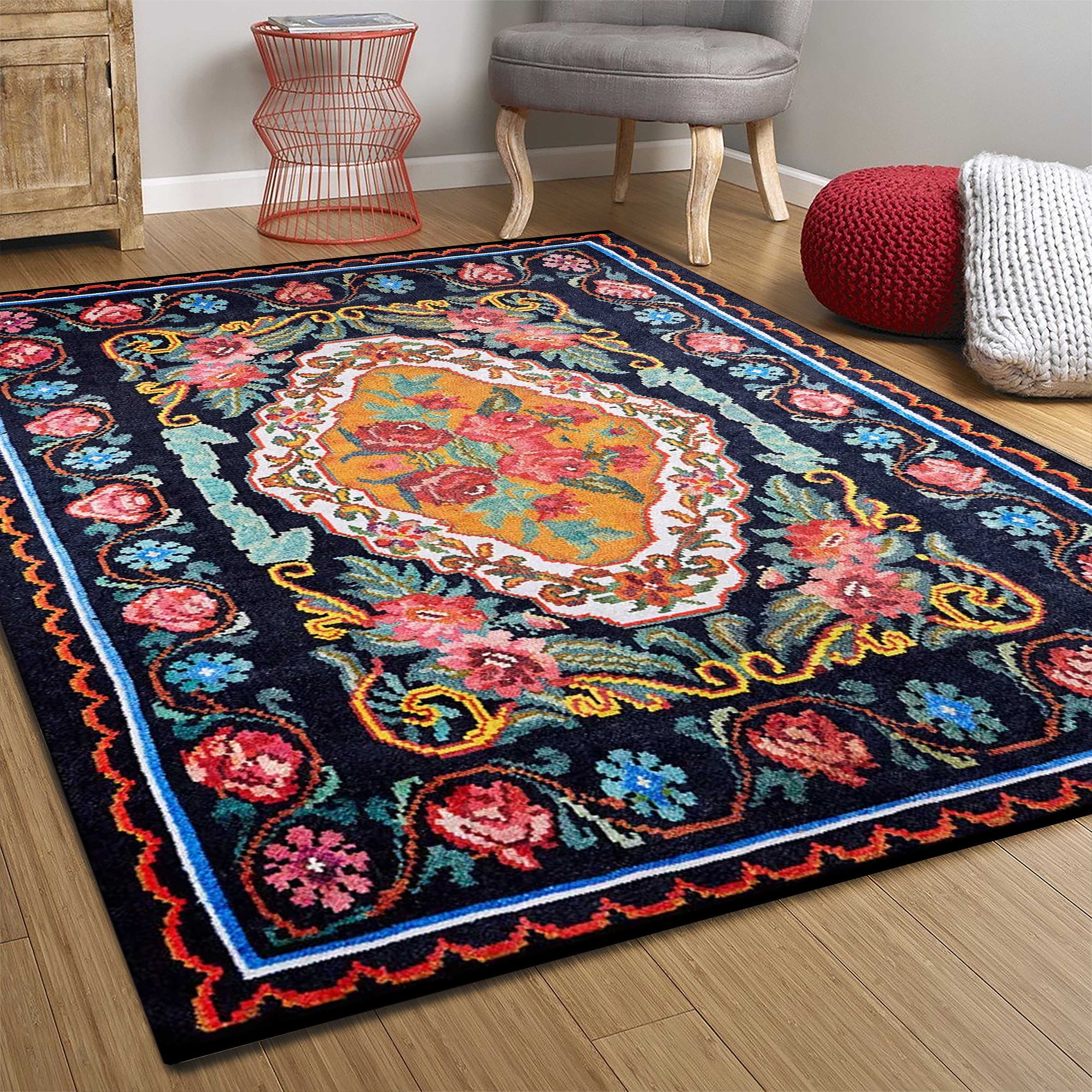 Zarka Turkish Colorful Karabagh Rug
