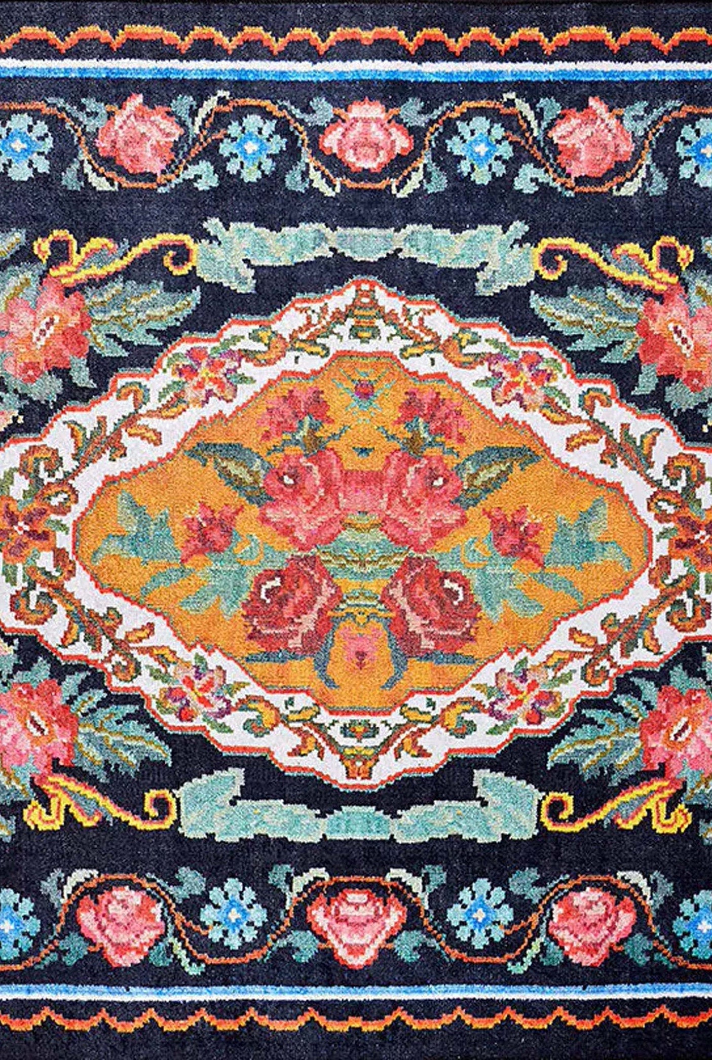 Zarka Turkish Colorful Karabagh Rug