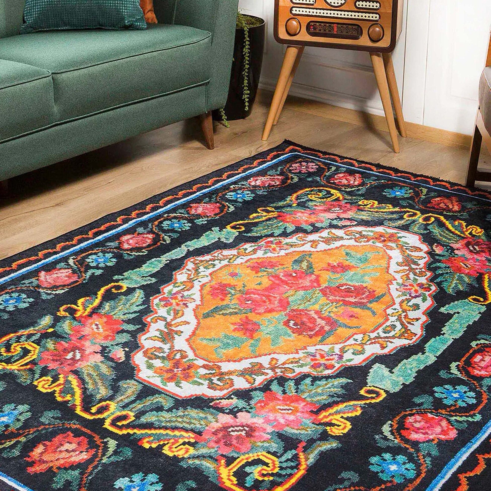 Zarka Turkish Colorful Karabagh Rug