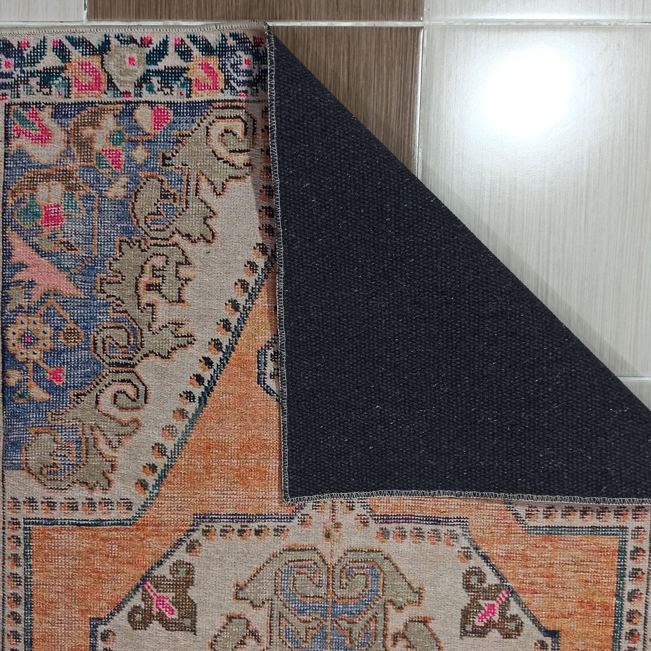 Zaya Bohemian Turkish Orange Beige Runner