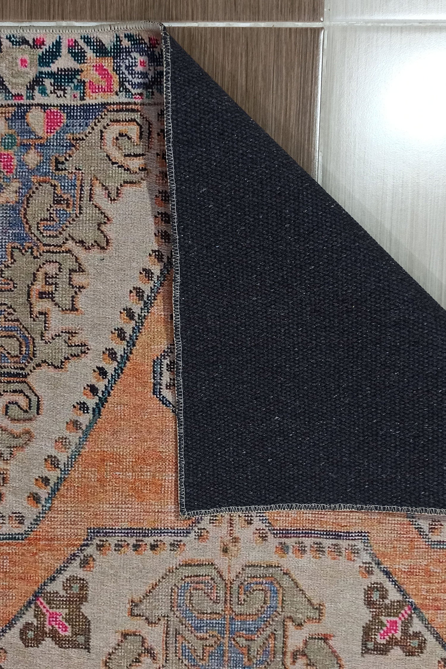 Zaya Bohemian Turkish Orange Beige Runner