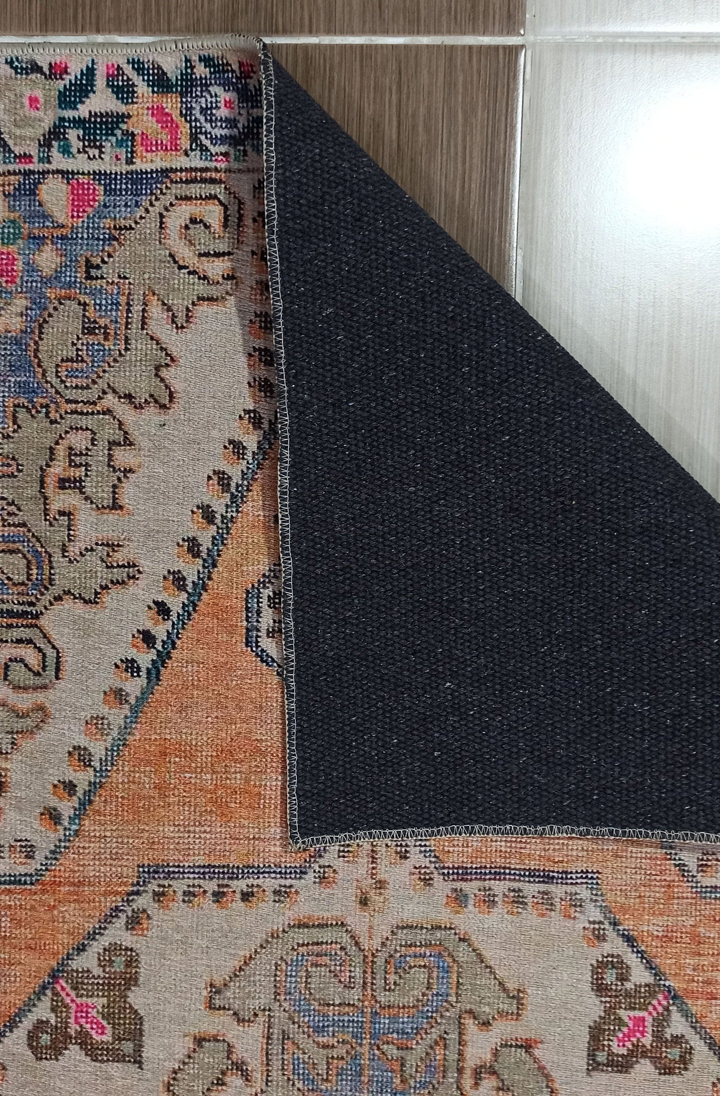 Zaya Bohemian Turkish Orange Beige Runner