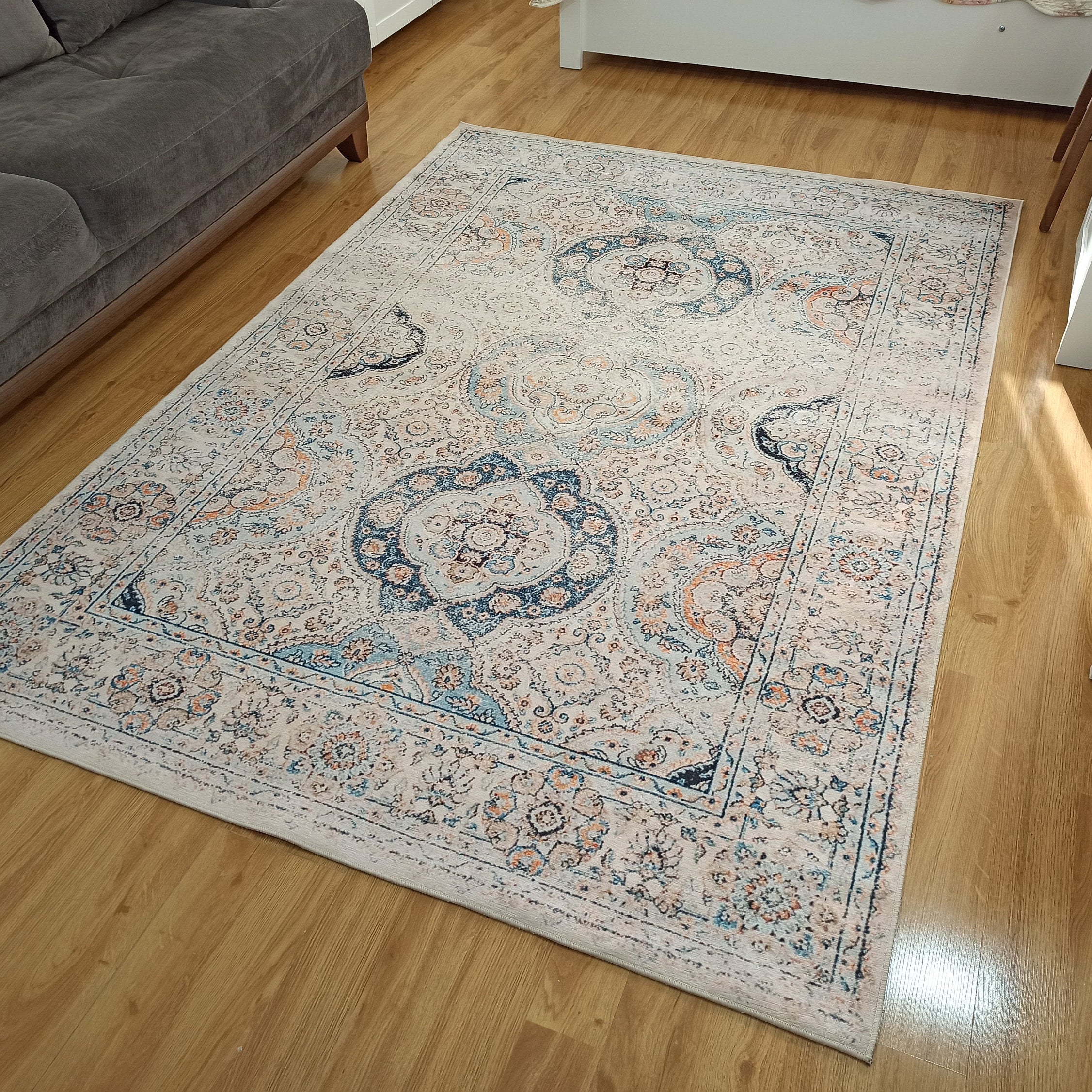 Zayra Rug Persian style Natural Ivory Beige Rug