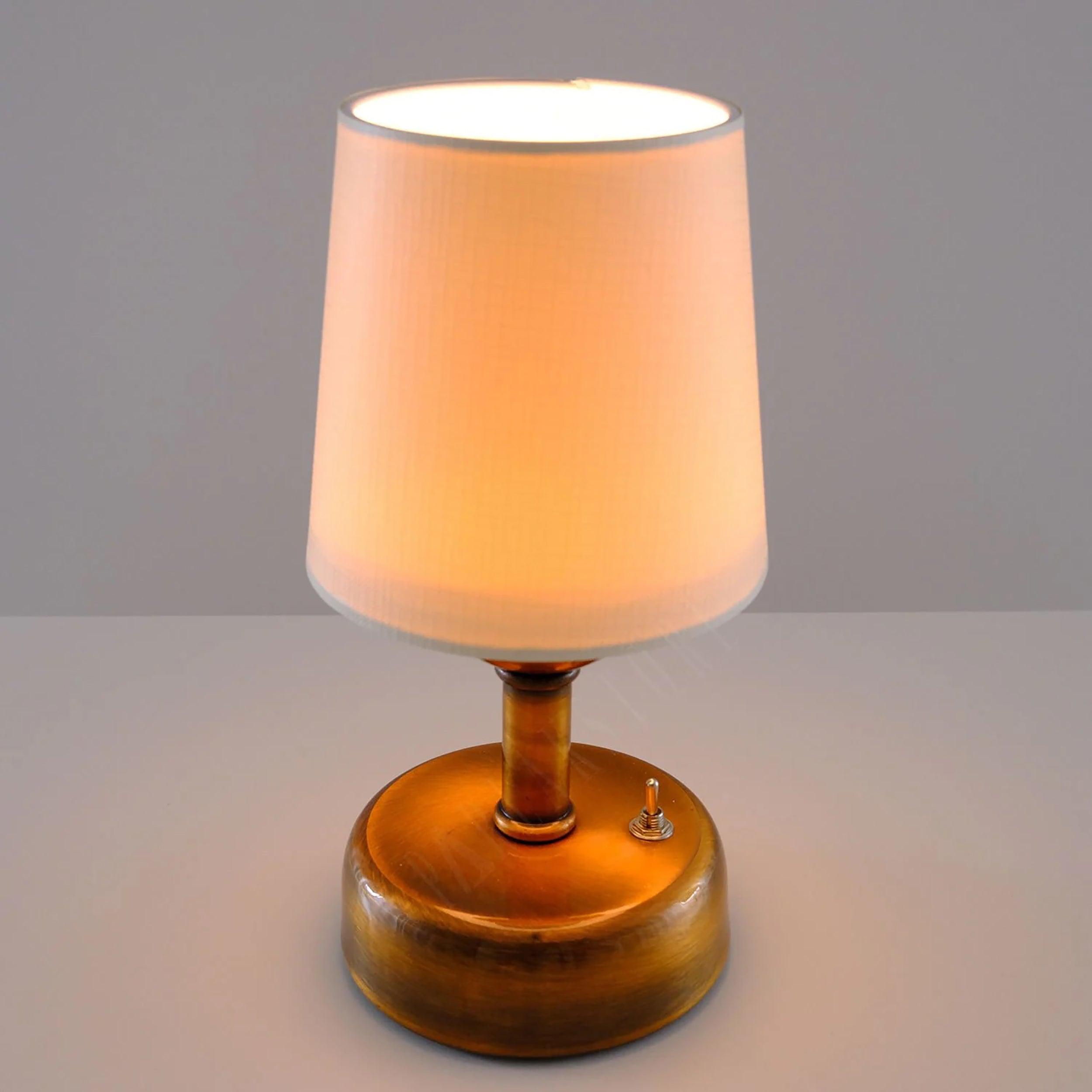 8-inch Vintage Copper Cordless LED Table Lamp