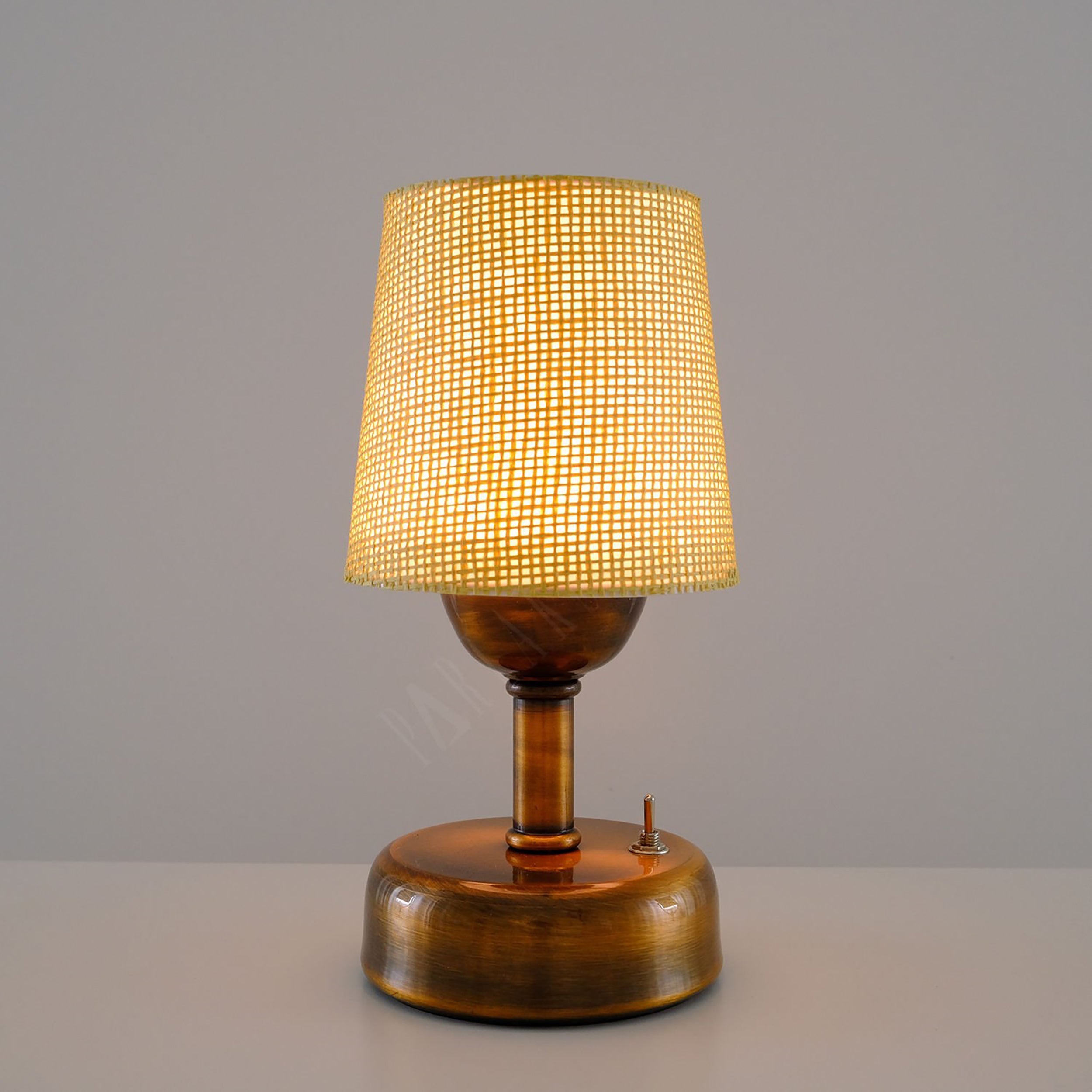 8-inch Vintage Copper Cordless LED Table Lamp