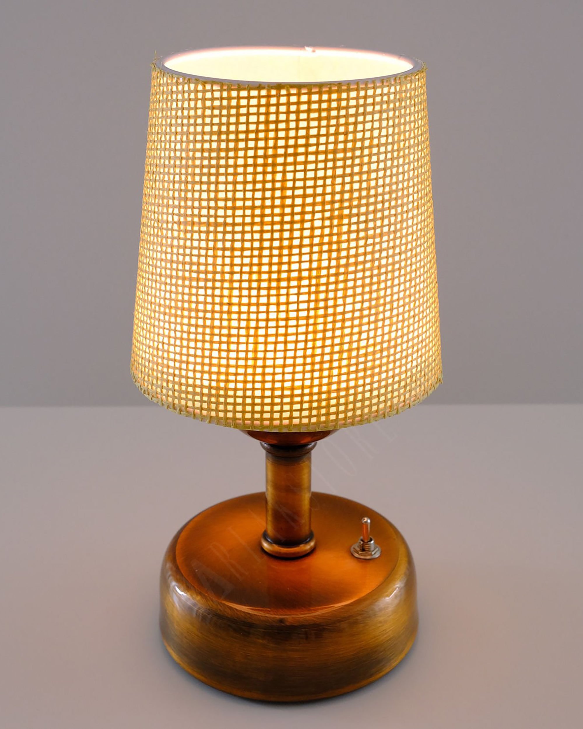 8-inch Vintage Copper Cordless LED Table Lamp