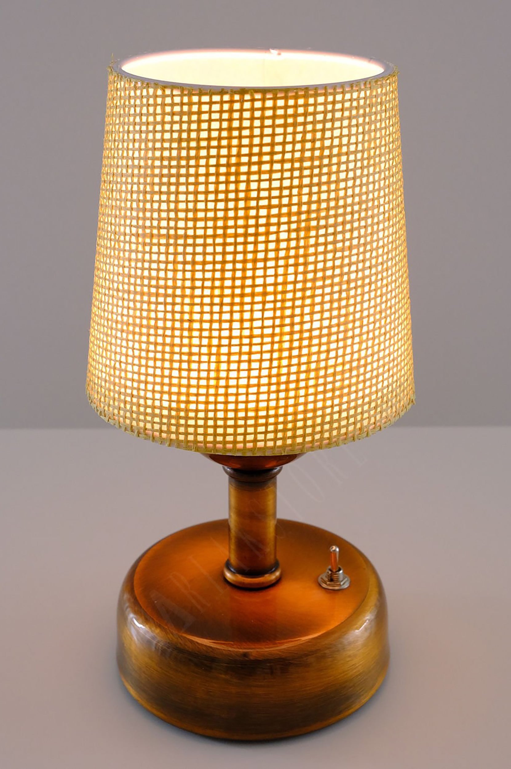 8-inch Vintage Copper Cordless LED Table Lamp