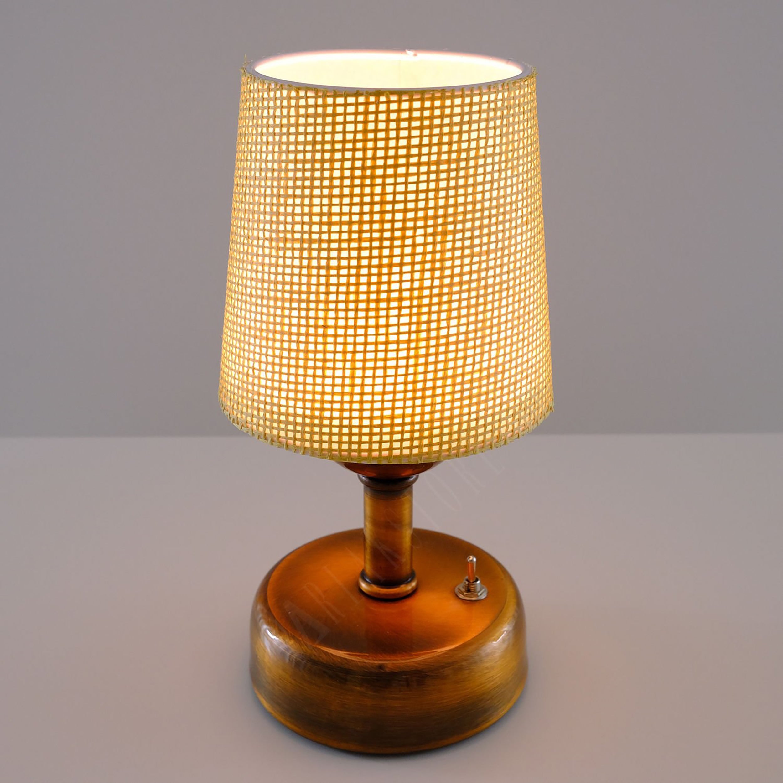 8-inch Vintage Copper Cordless LED Table Lamp