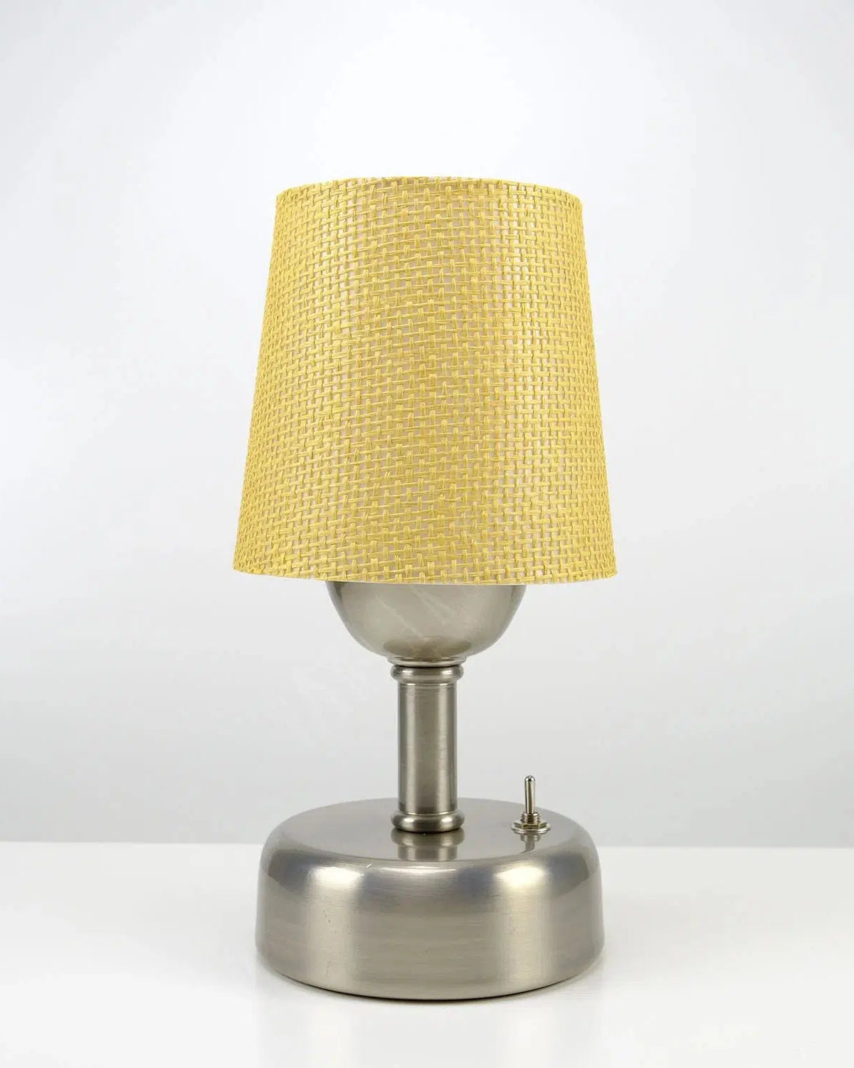 8-inch Vintage Silver Cordless LED Table Lamp