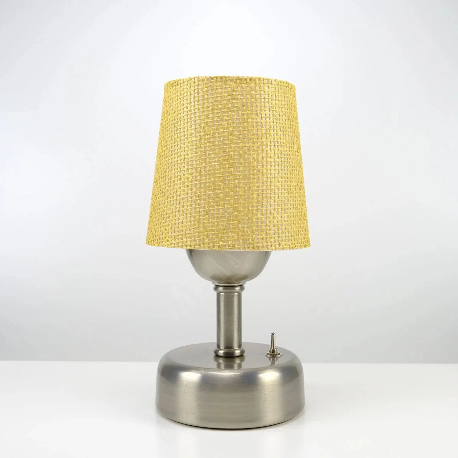 8-inch Vintage Silver Cordless LED Table Lamp