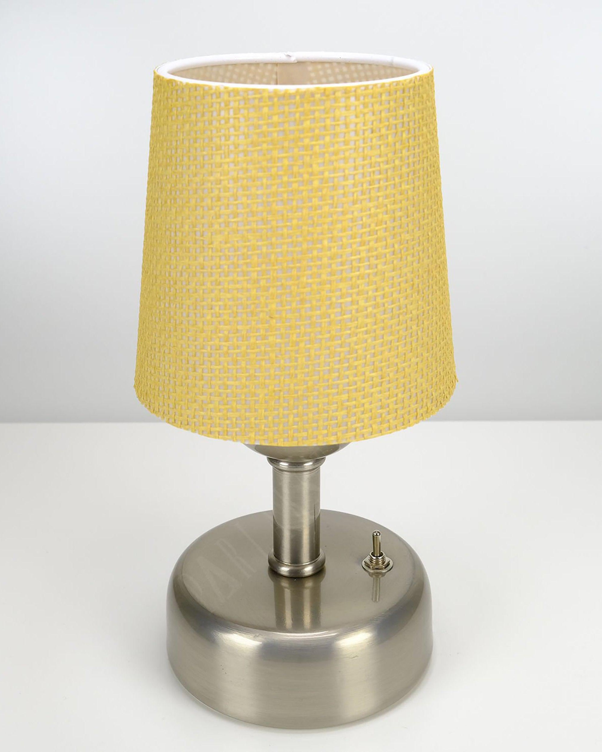 8-inch Vintage Silver Cordless LED Table Lamp