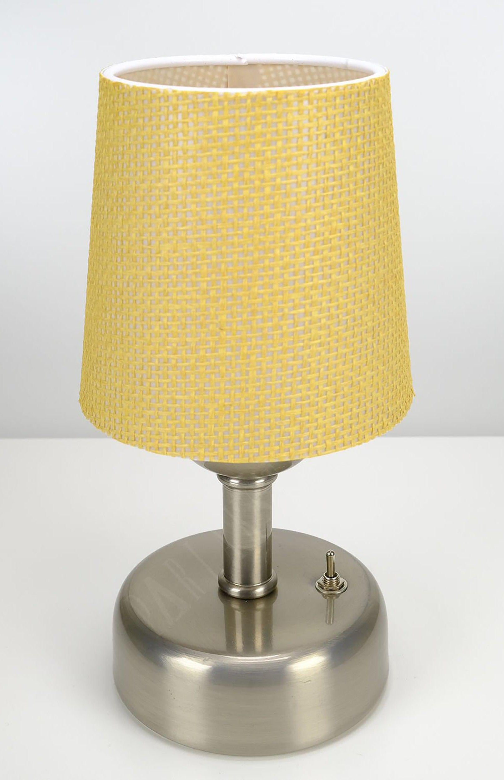 8-inch Vintage Silver Cordless LED Table Lamp