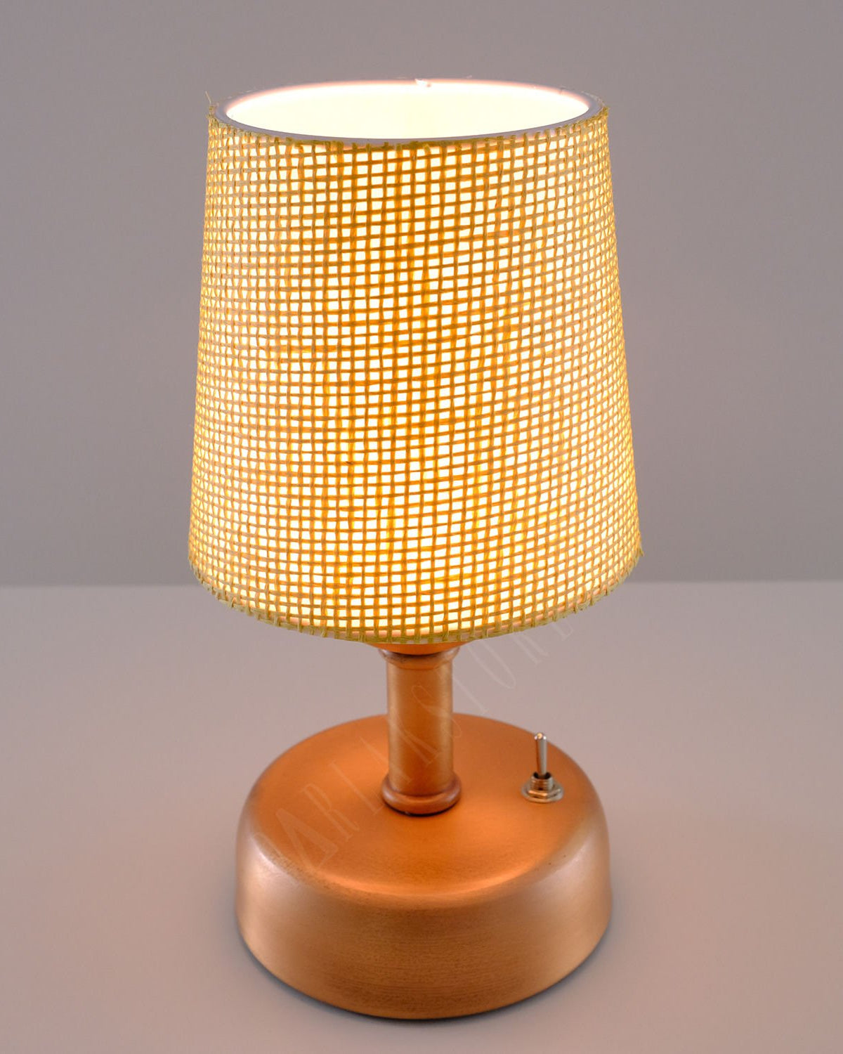 8-inch Vintage Copper Cordless LED Table Lamp