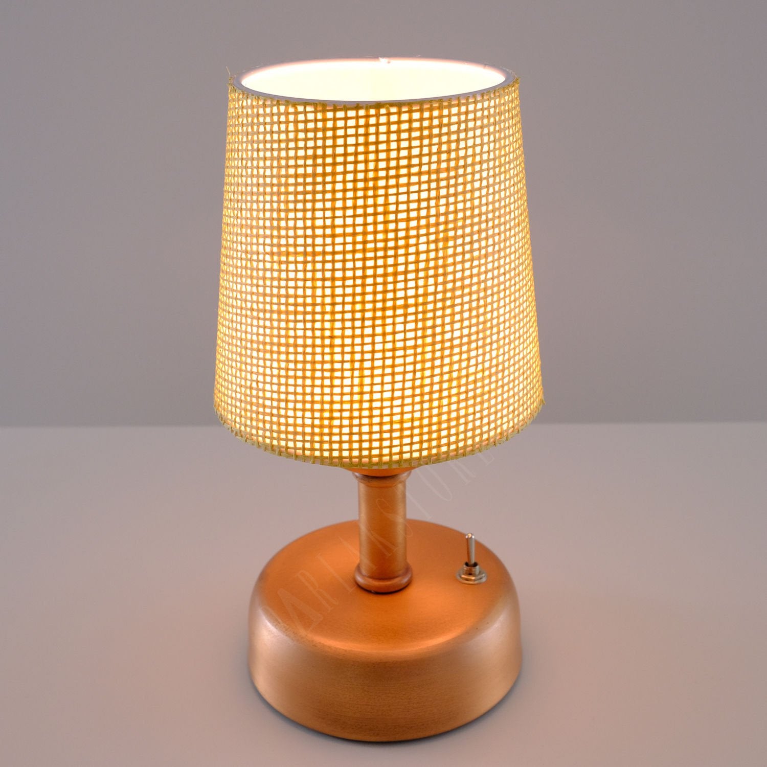8-inch Vintage Copper Cordless LED Table Lamp