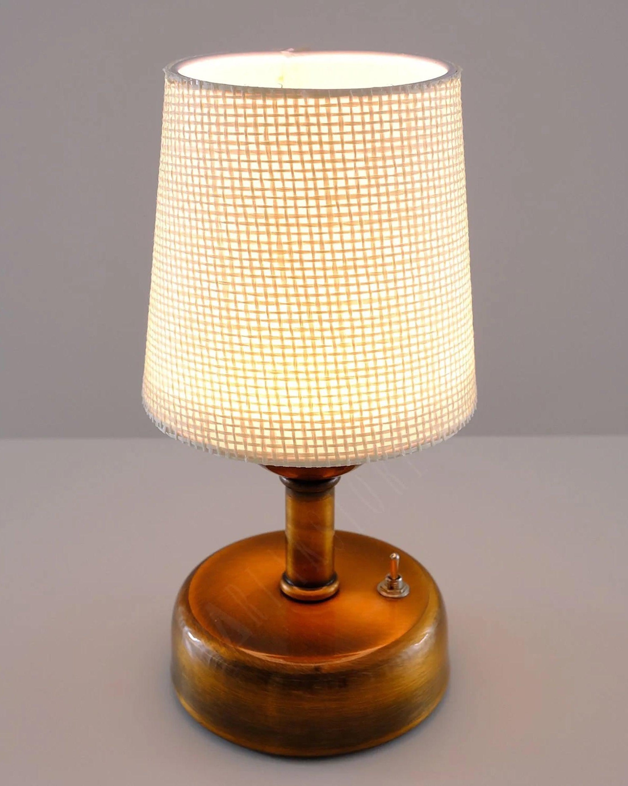8-inch Vintage Copper Cordless LED Table Lamp