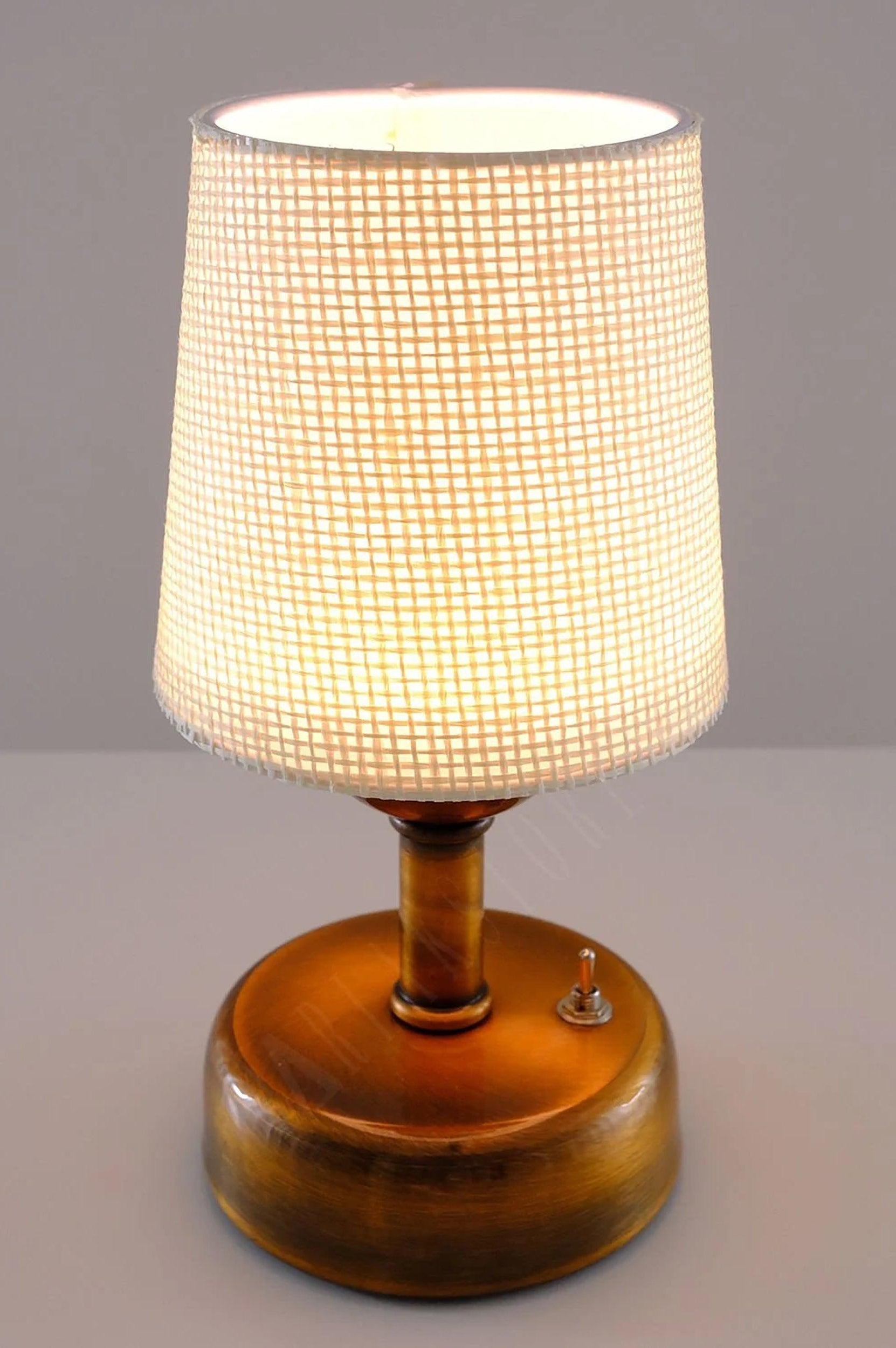 8-inch Vintage Copper Cordless LED Table Lamp