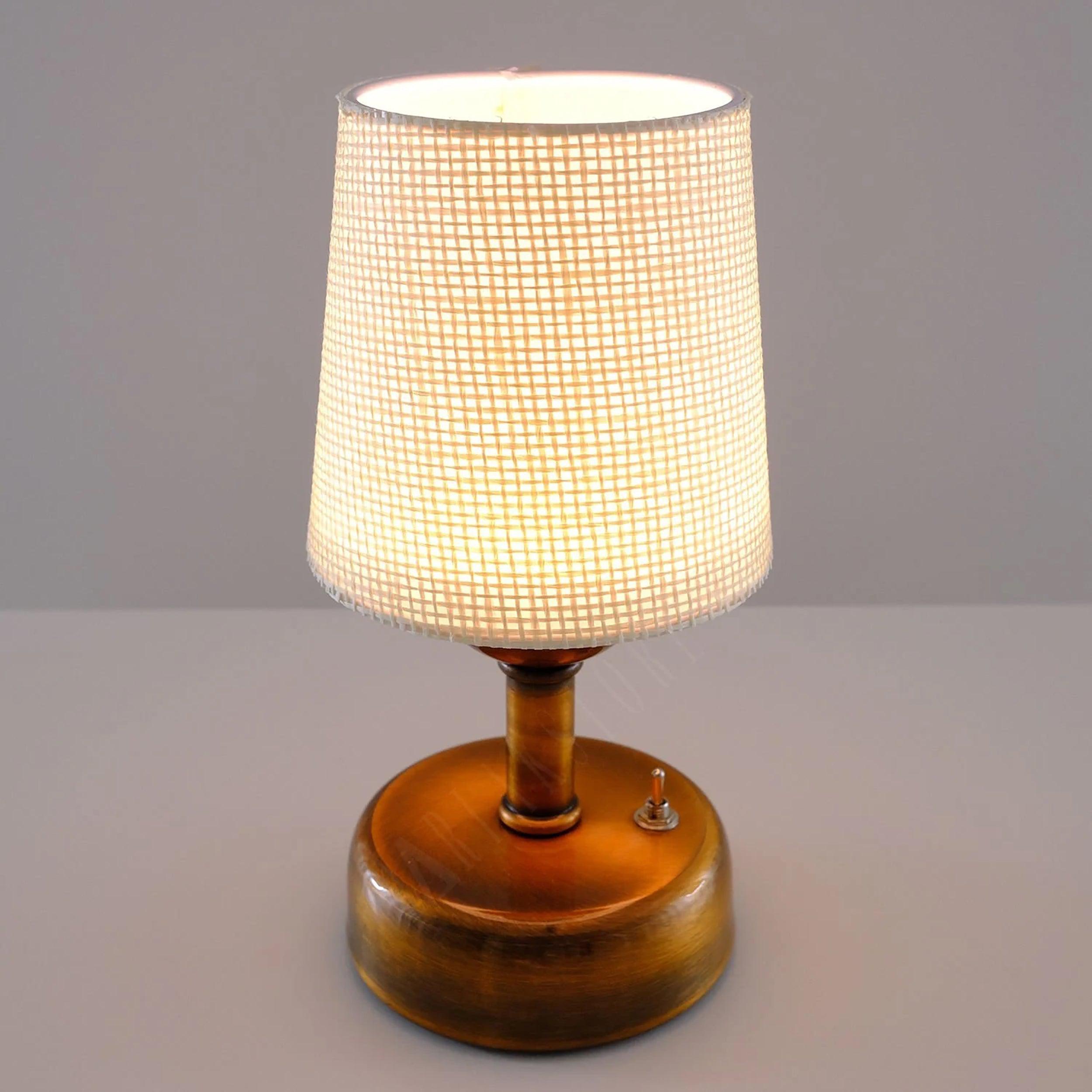 8-inch Vintage Copper Cordless LED Table Lamp