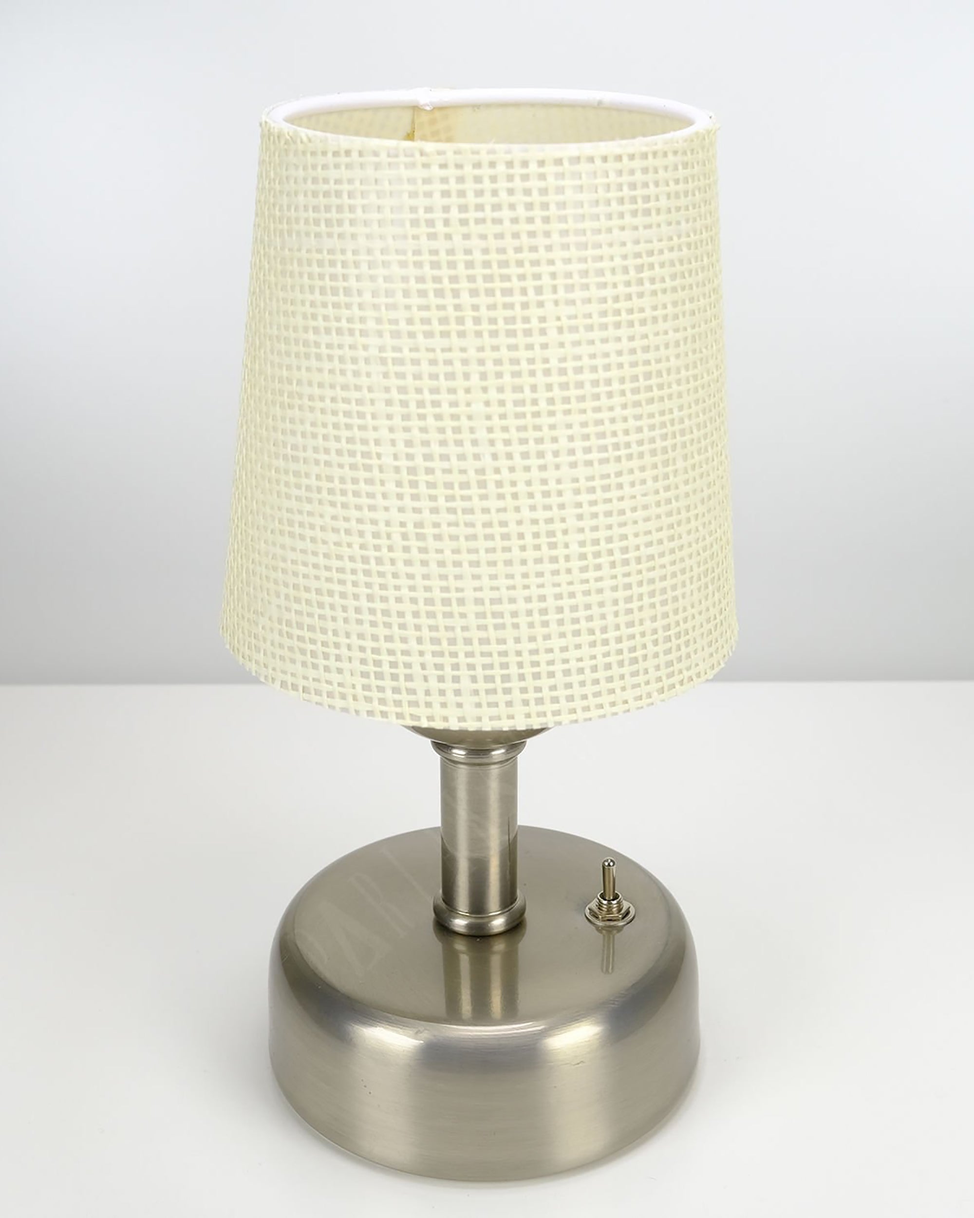 8-inch Vintage Silver Cordless LED Table Lamp
