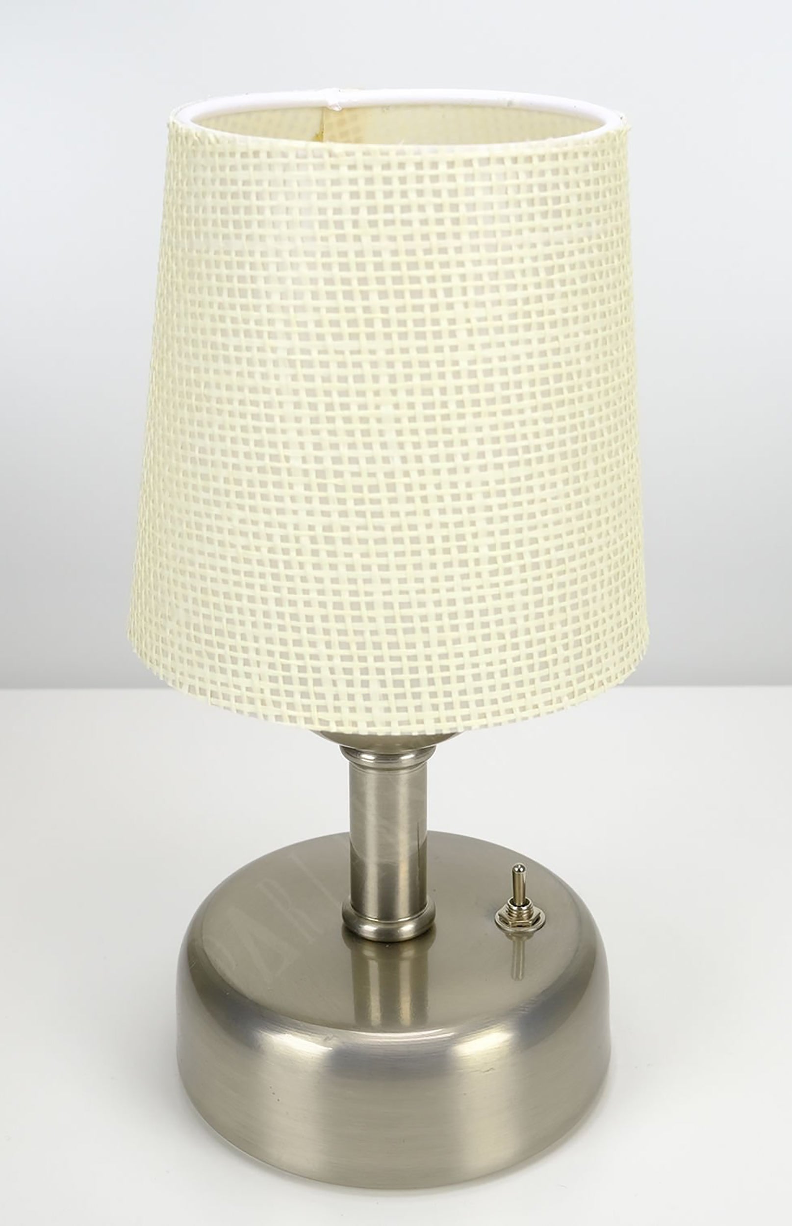 8-inch Vintage Silver Cordless LED Table Lamp