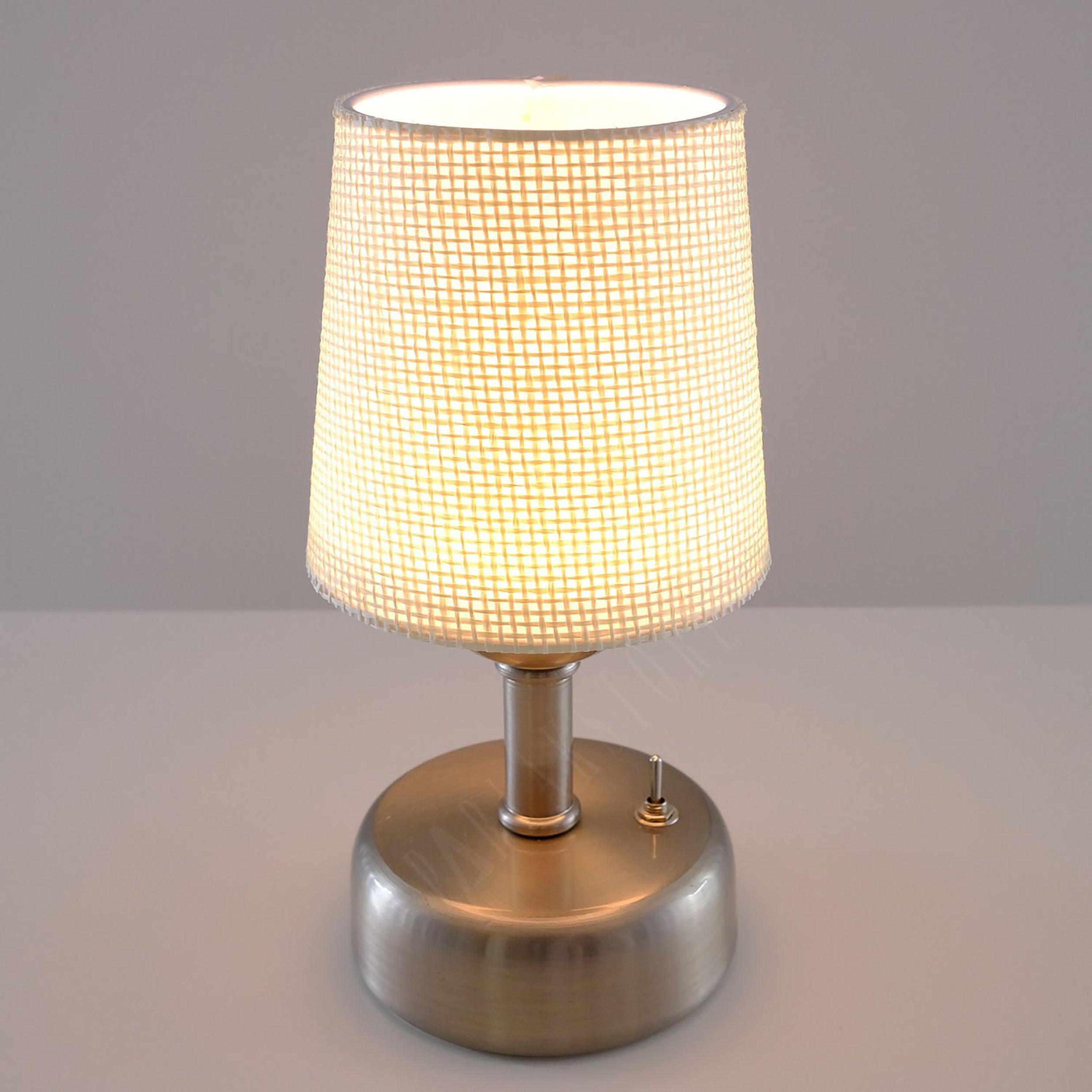 8-inch Vintage Silver Cordless LED Table Lamp