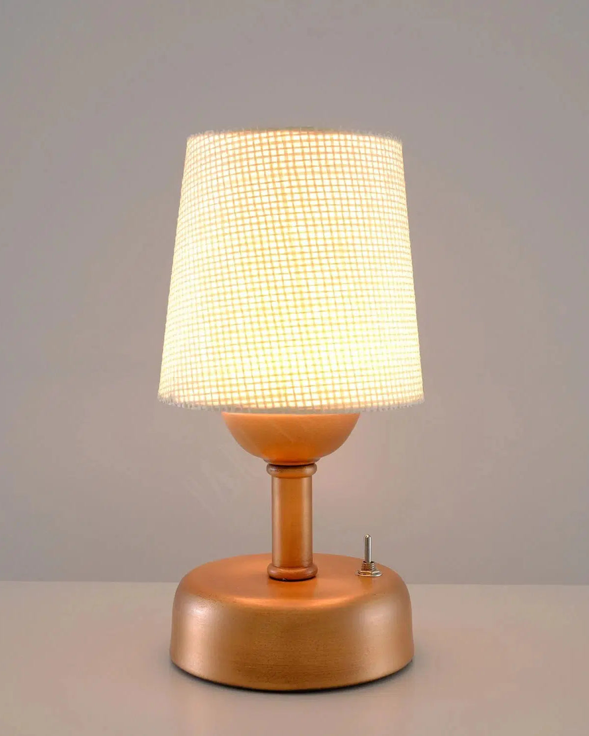 8-inch Vintage Copper Cordless LED Table Lamp