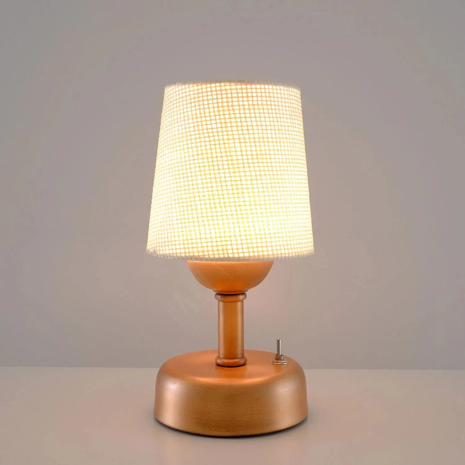 8-inch Vintage Copper Cordless LED Table Lamp