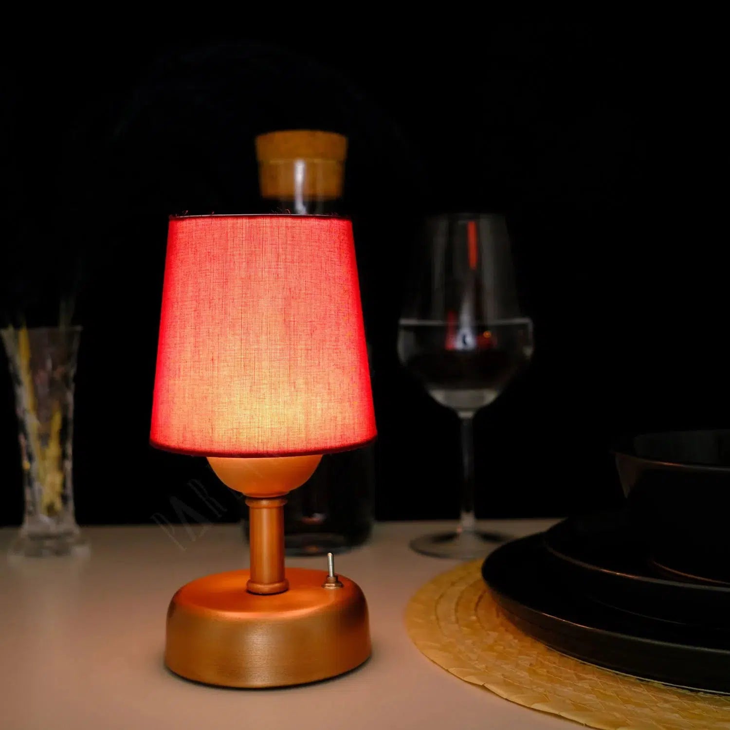 8-inch Vintage Copper Cordless LED Table Lamp