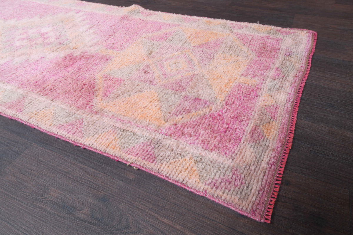 Antique Hand-Knotted Anatolian Runner Rug